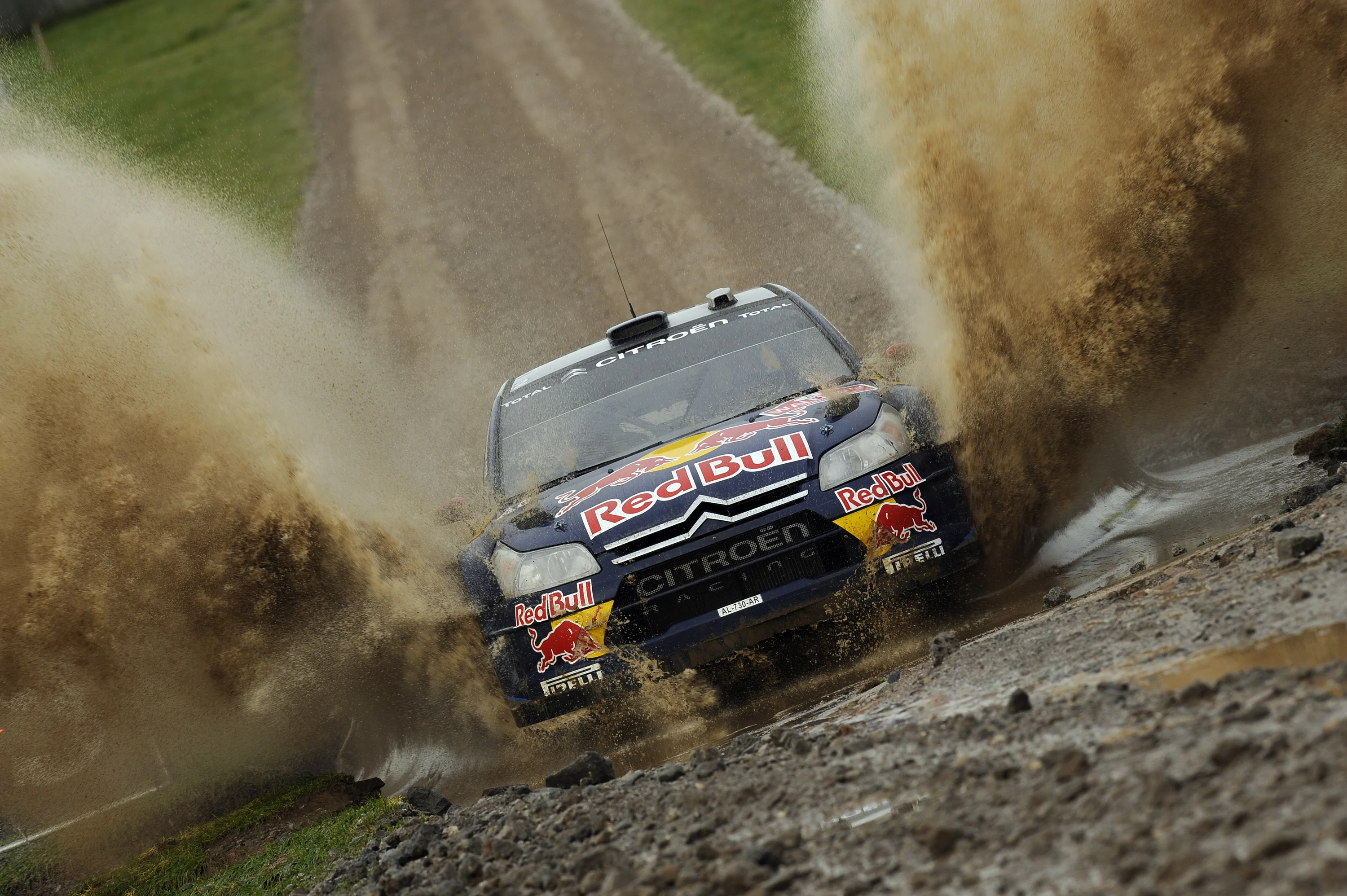 CARDIFF, WALES - NOVEMBER 14: Kimi Raikkonen of Finland and Kaj Lindstrom of Finland compete in