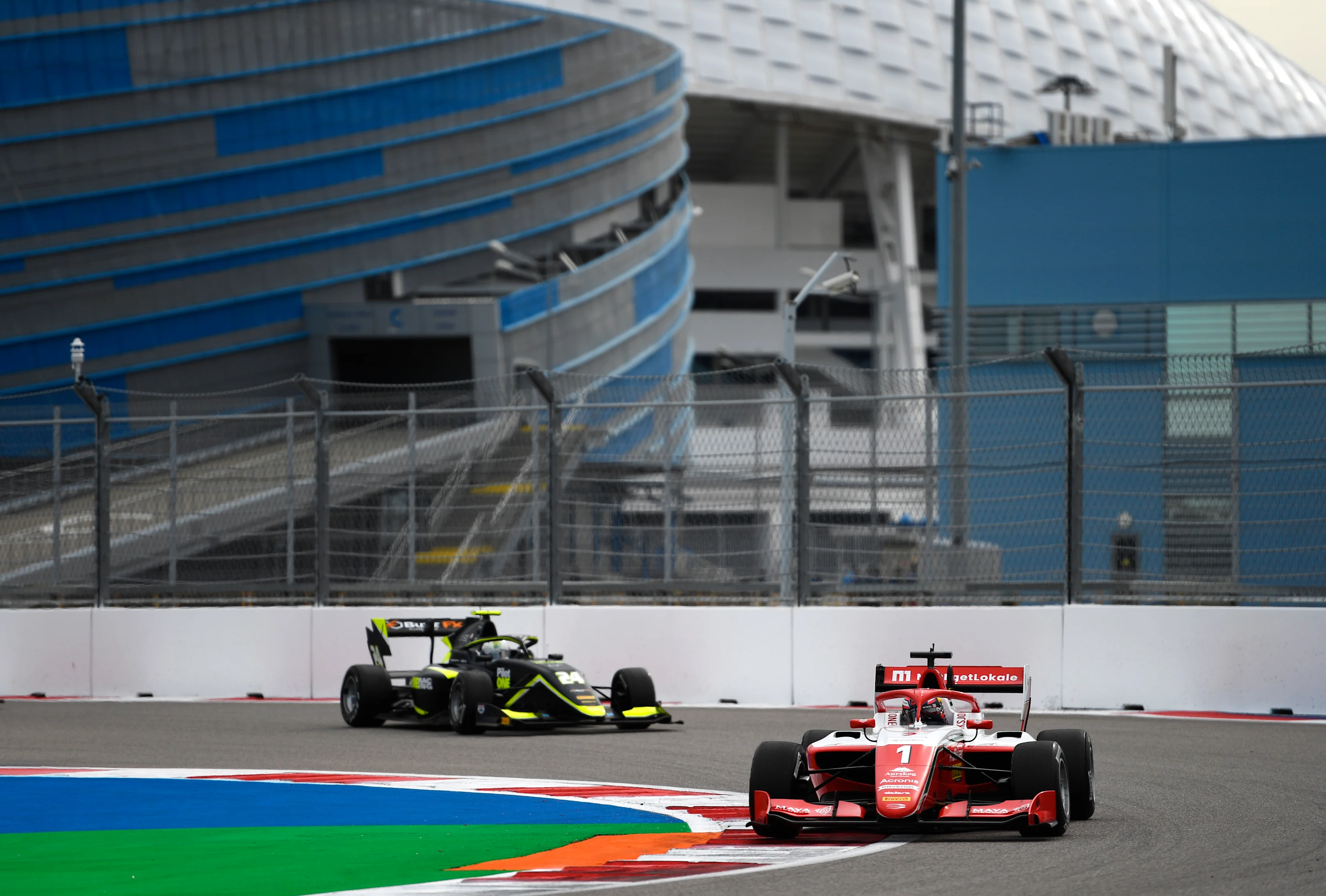 SOCHI, RUSSIA - SEPTEMBER 24: Dennis Hauger of Norway and Prema Racing (1) drives during practice