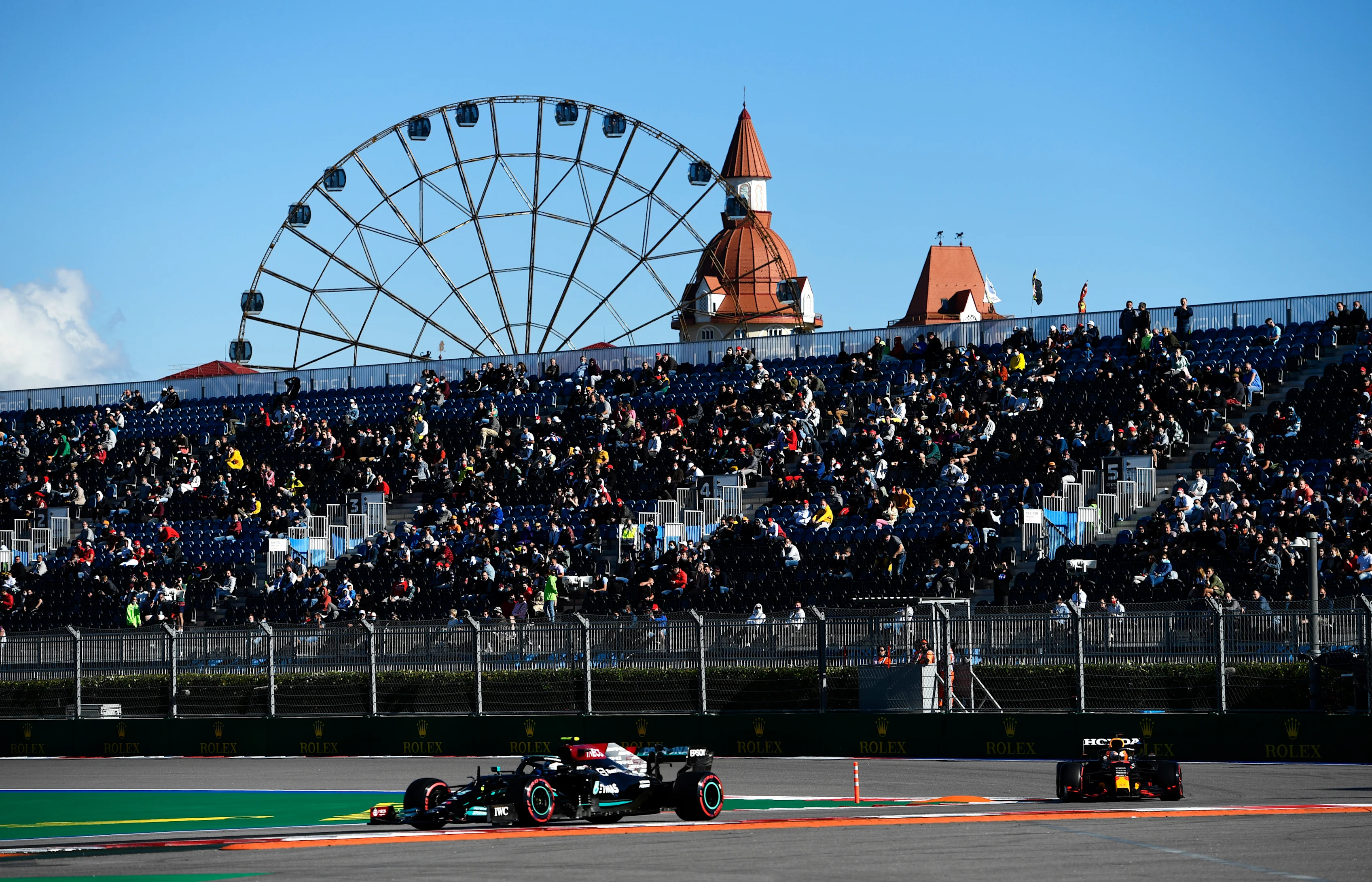 SOCHI, RUSSIA - SEPTEMBER 24: Valtteri Bottas of Finland driving the (77) Mercedes AMG Petronas F1