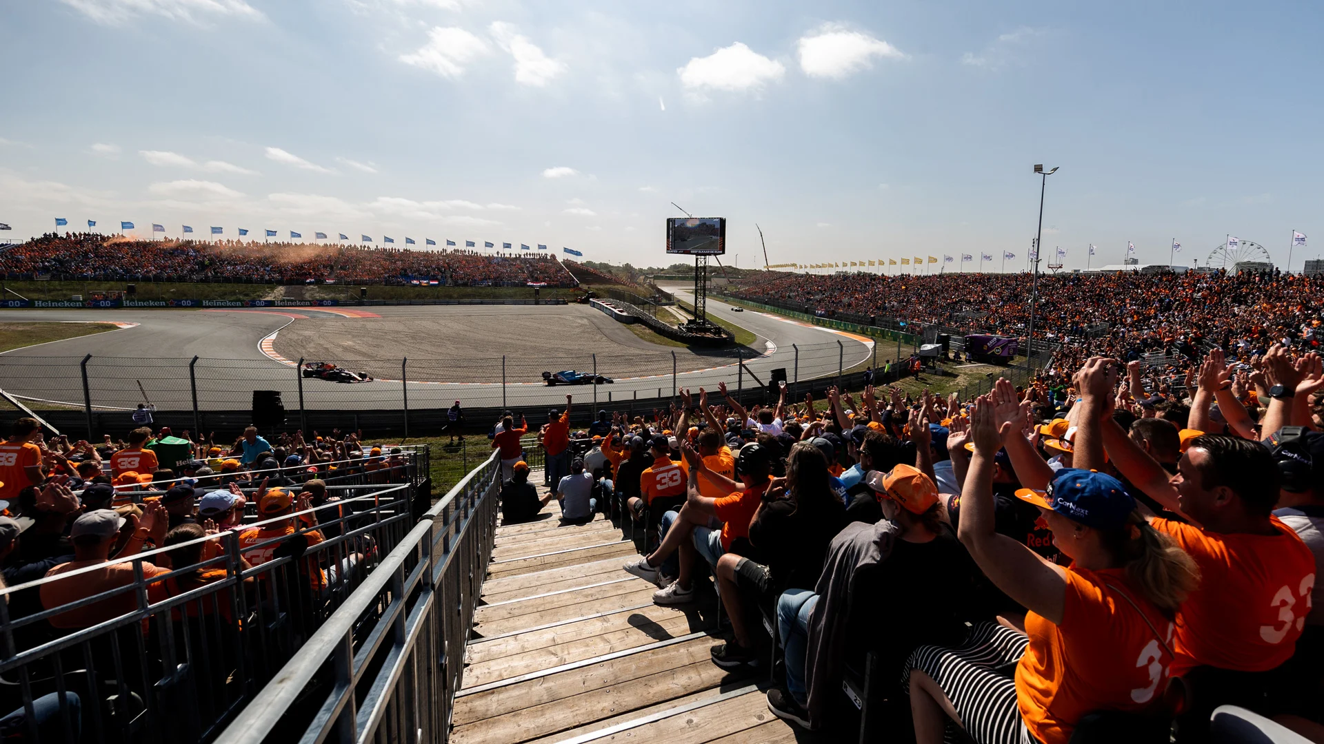 ZANDVOORT, NETHERLANDS - SEPTEMBER 04: A general view of fans during qualifying ahead of the F1