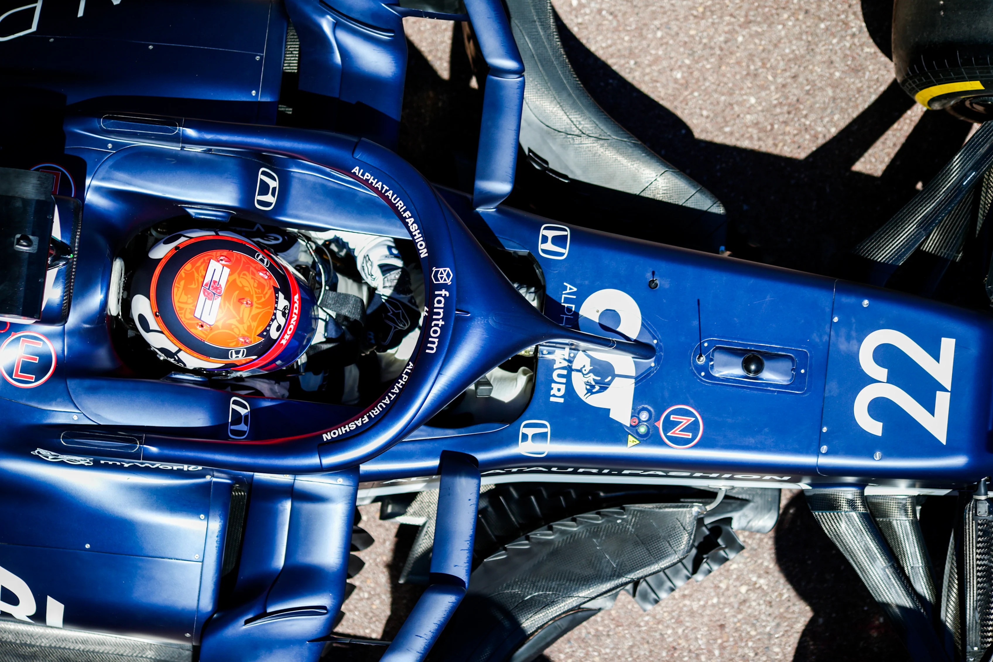 MONTE-CARLO, MONACO - MAY 20: Yuki Tsunoda of Scuderia AlphaTauri and Japan  during practice ahead