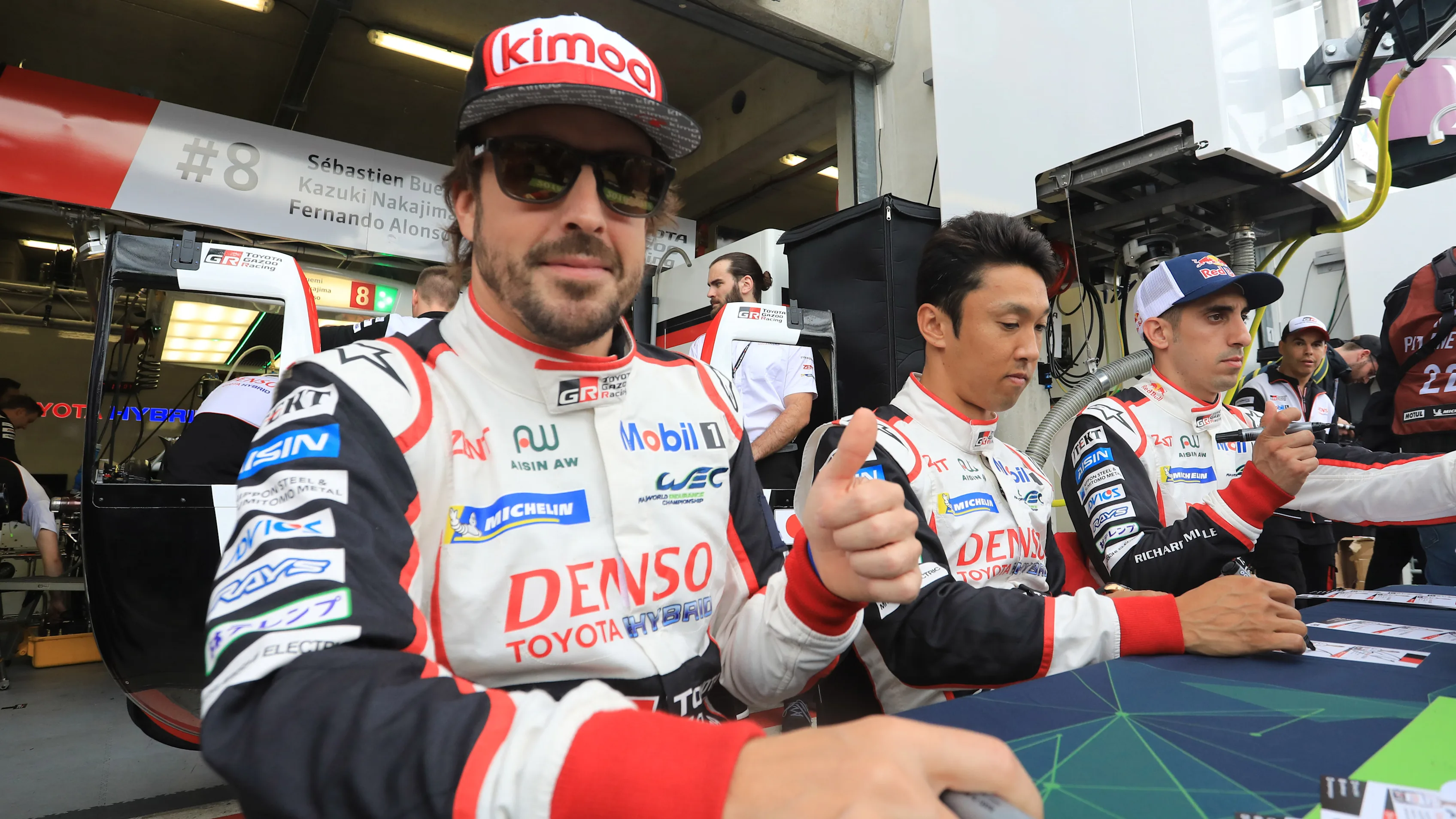 CIRCUIT DE LA SARTHE, FRANCE - JUNE 12: #8 Toyota Gazoo Racing Toyota TS050: Sébastien Buemi,