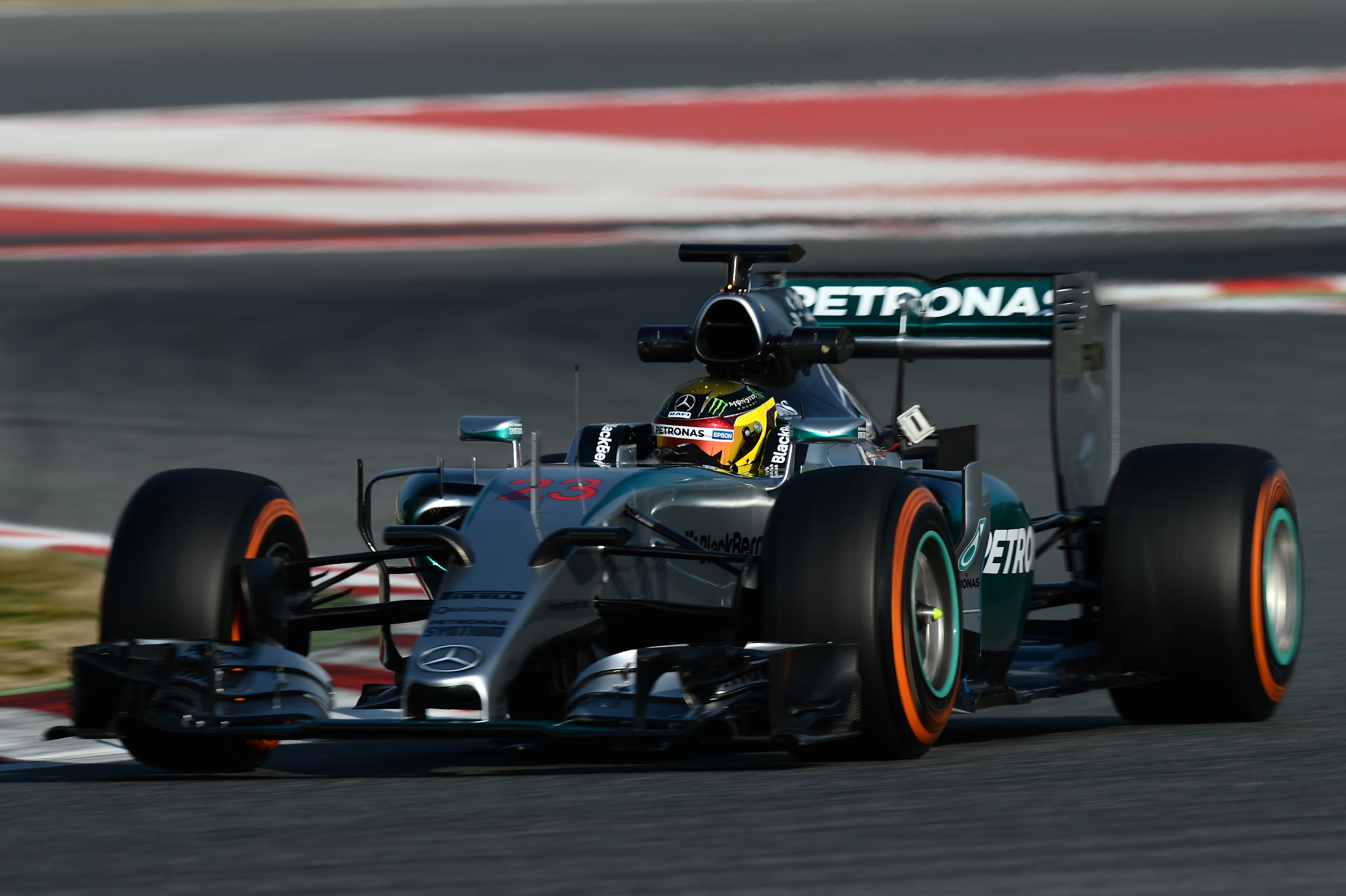 Pascal Wehrlein (GER) Mercedes AMG F1 W06 at Formula One Testing, Day One, Barcelona, Spain, 19 February 2015.