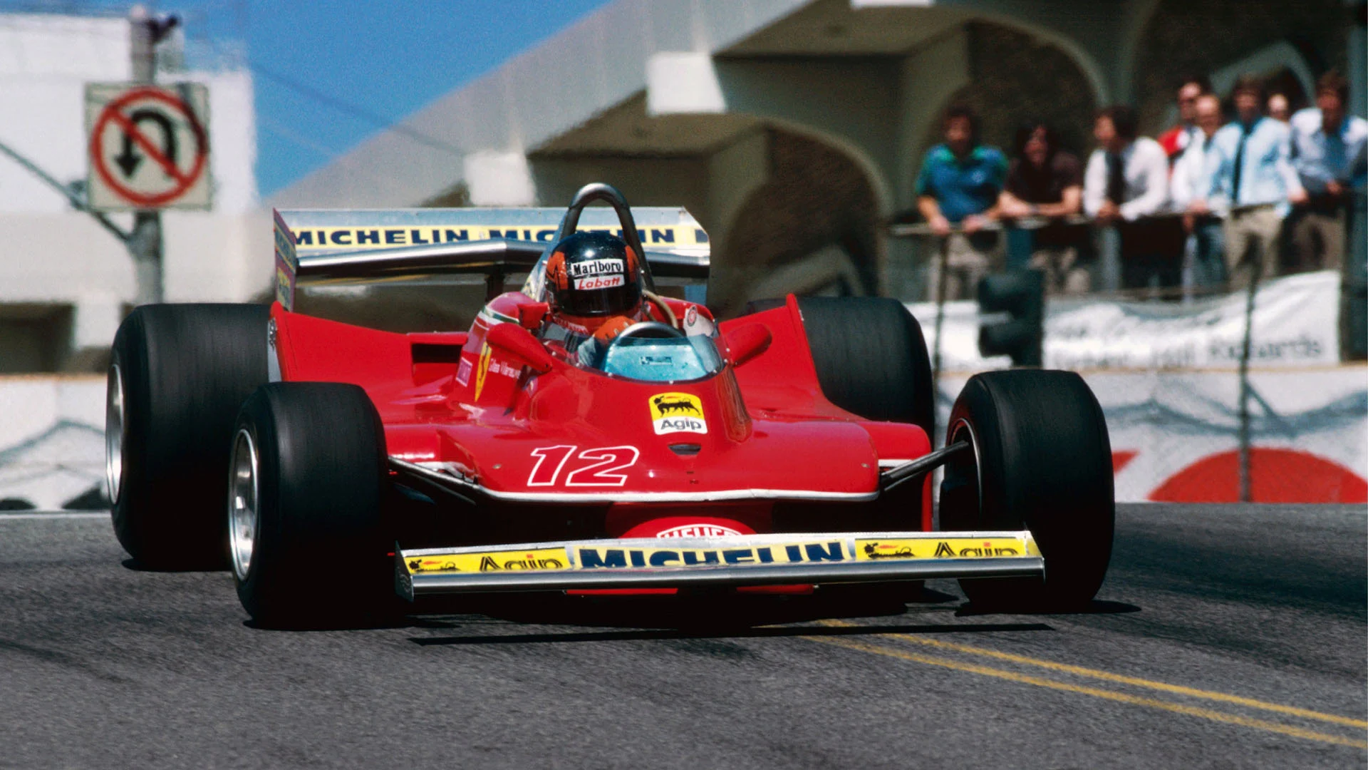 Pole sitter and race winner Gilles Villeneuve (CDN) Ferrari 312T4. United States Grand Prix West,