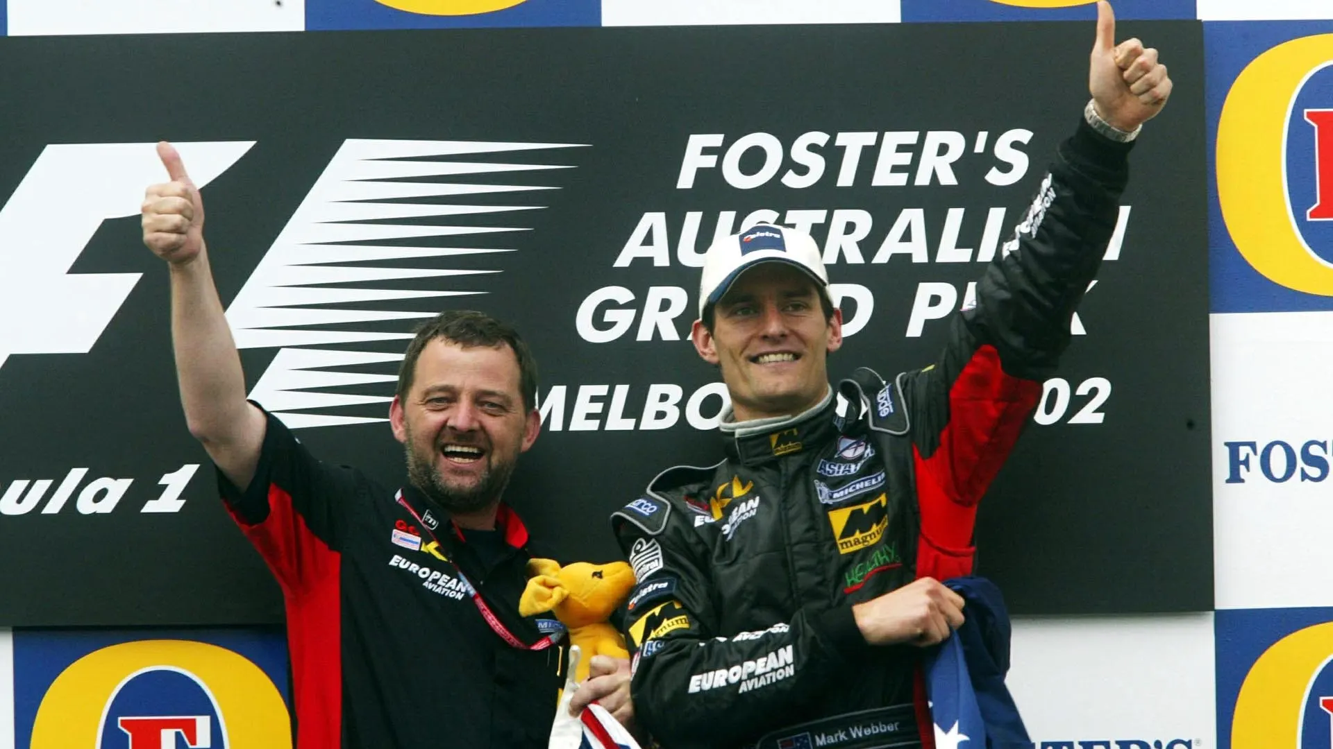Mark Webber (AUS) KL Minardi Asiatech, Paul Stoddart (AUS) KL Minardi Team OwnerAustralian Grand