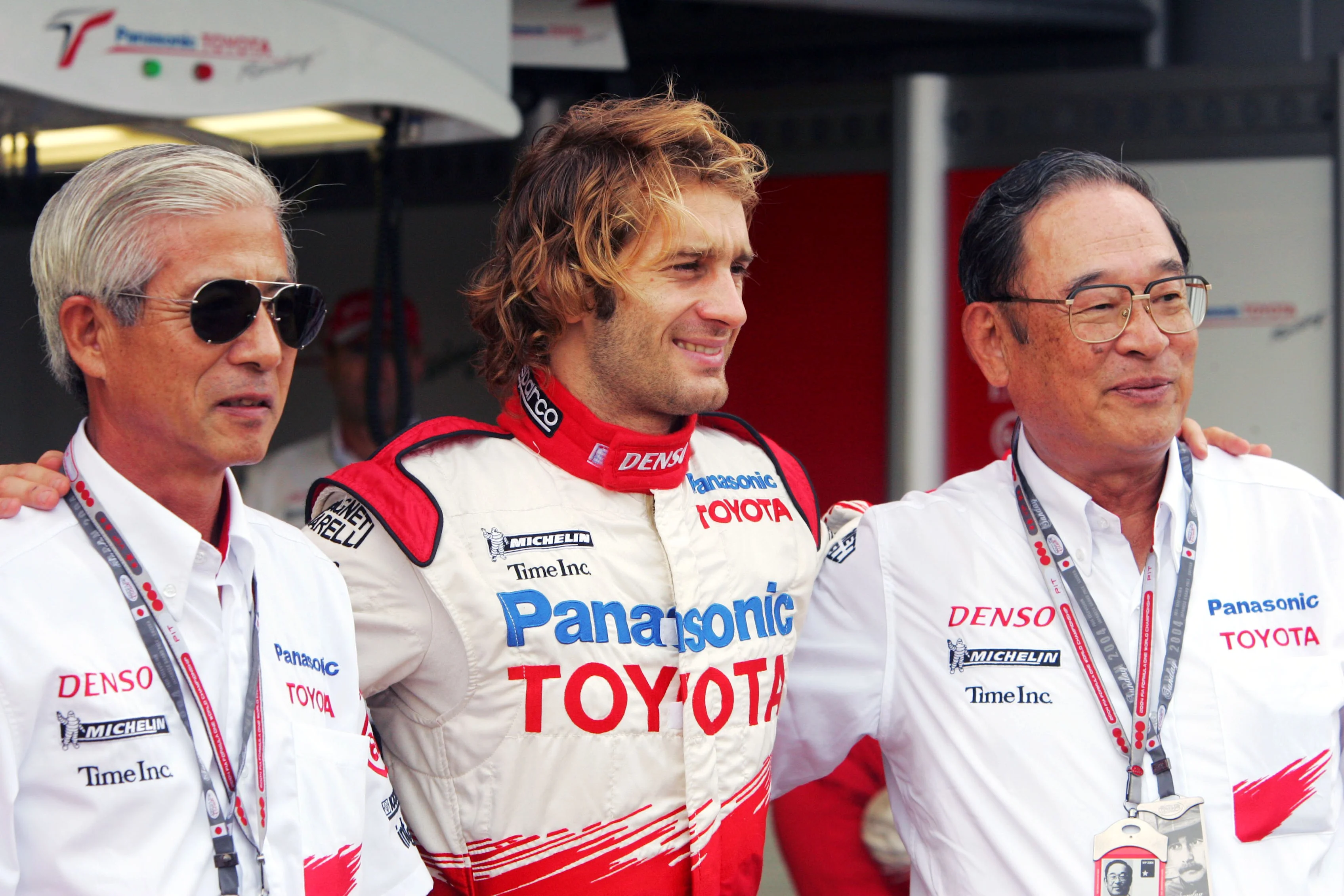 (L to R): Dr. Akihiko Saito (JPN) Toyota Executive Vice-President, Jarno Trulli (ITA) Toyota and
