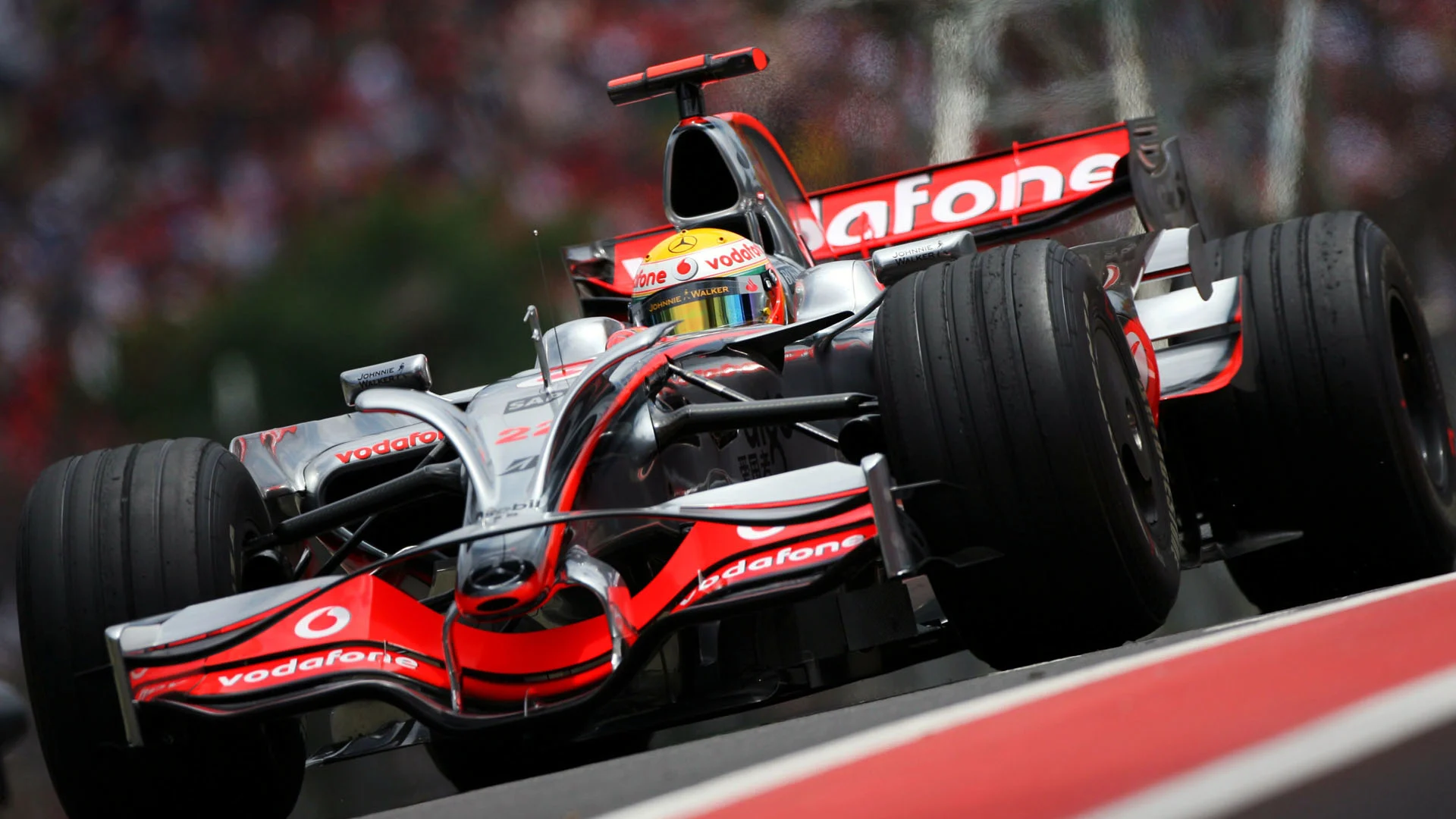 Lewis Hamilton (GBR) McLaren Mercedes MP4/23.  Formula One World Championship, Rd 18, Brazilian
