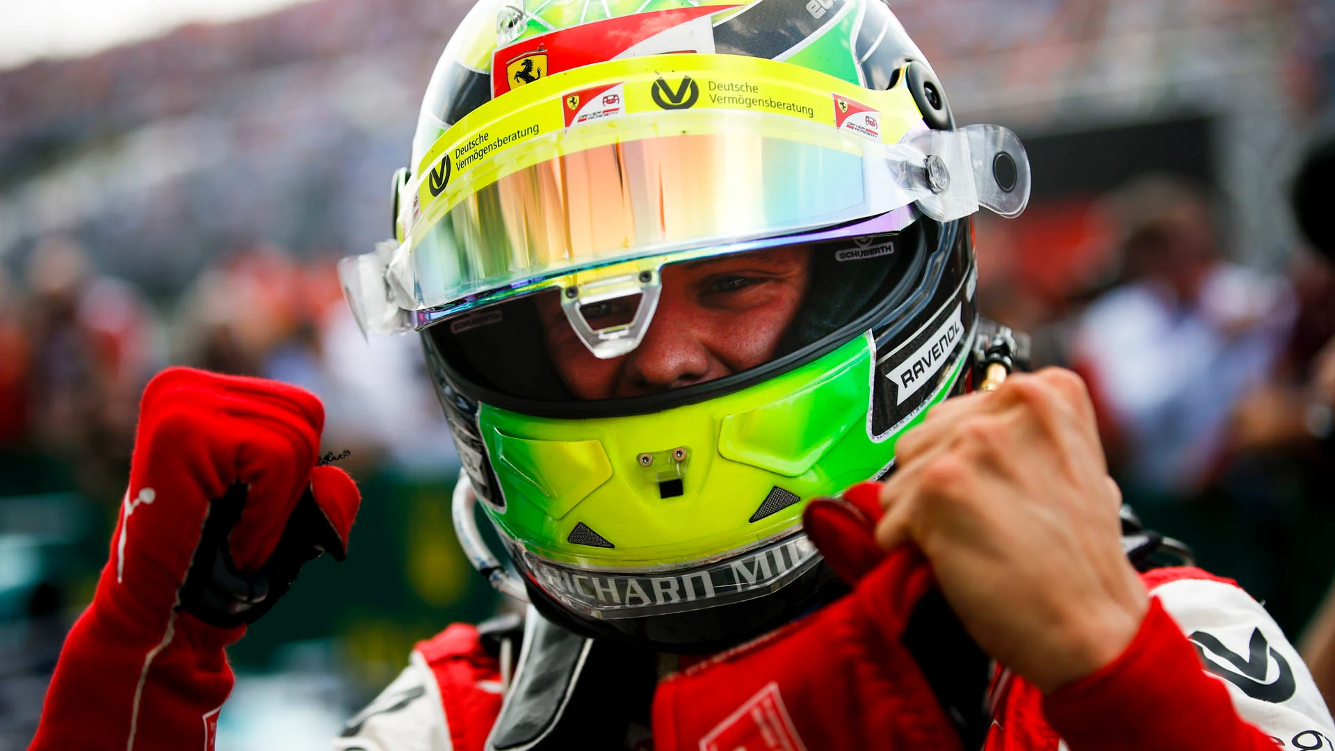 HUNGARORING, HUNGARY - AUGUST 04: HUNGARORING, HUNGARY - AUGUST 04: Race winner Mick Schumacher