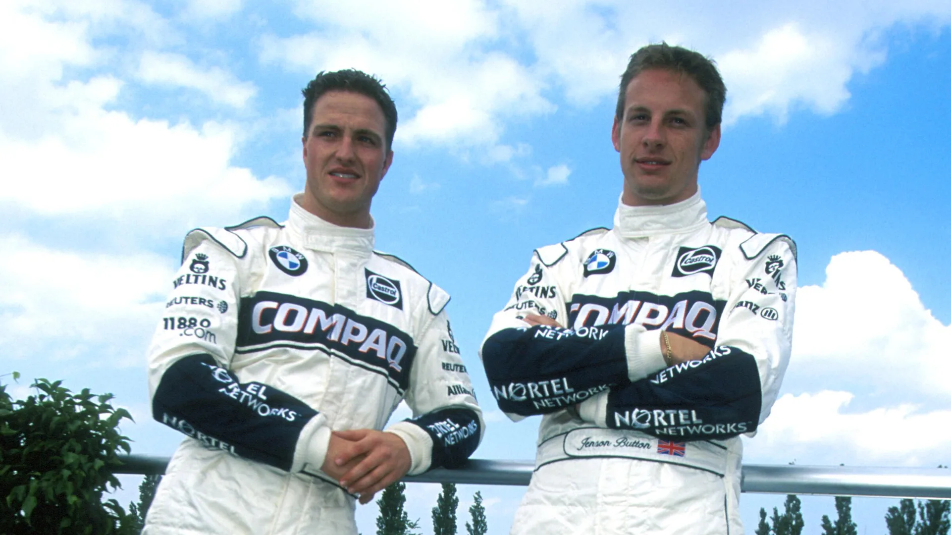 Williams drivers, Ralf Schumacher(L) and Jenson Button Canadian GP, Montreal, 18 June 2000