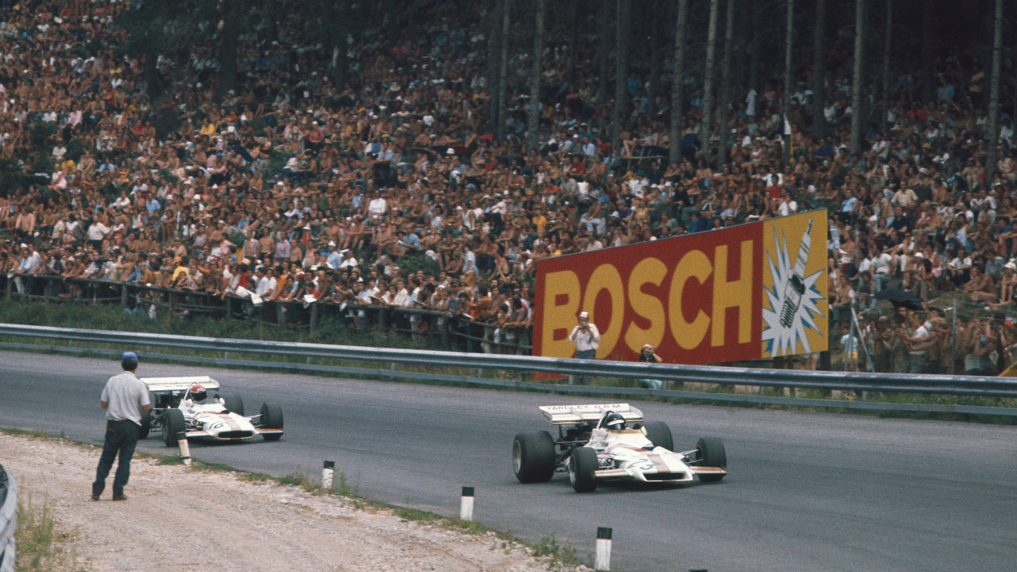 1971 Austrian Grand Prix. 
Osterreichring, Zeltweg, Austria. 13-15th August 1971. 
Peter Gethin,