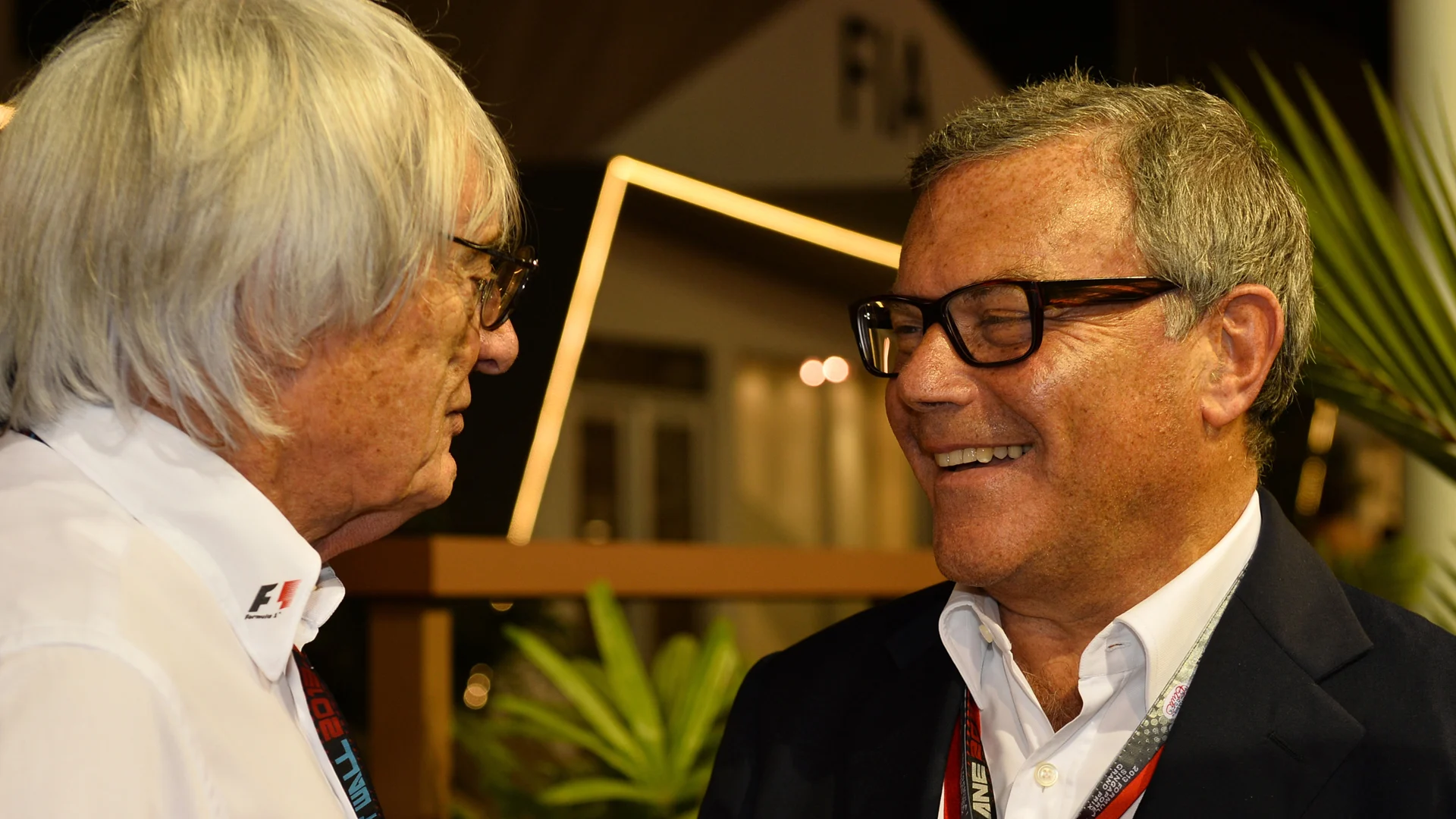 (L to R): Bernie Ecclestone (GBR) CEO Formula One Group (FOM) and CVC Capital Partners board member
