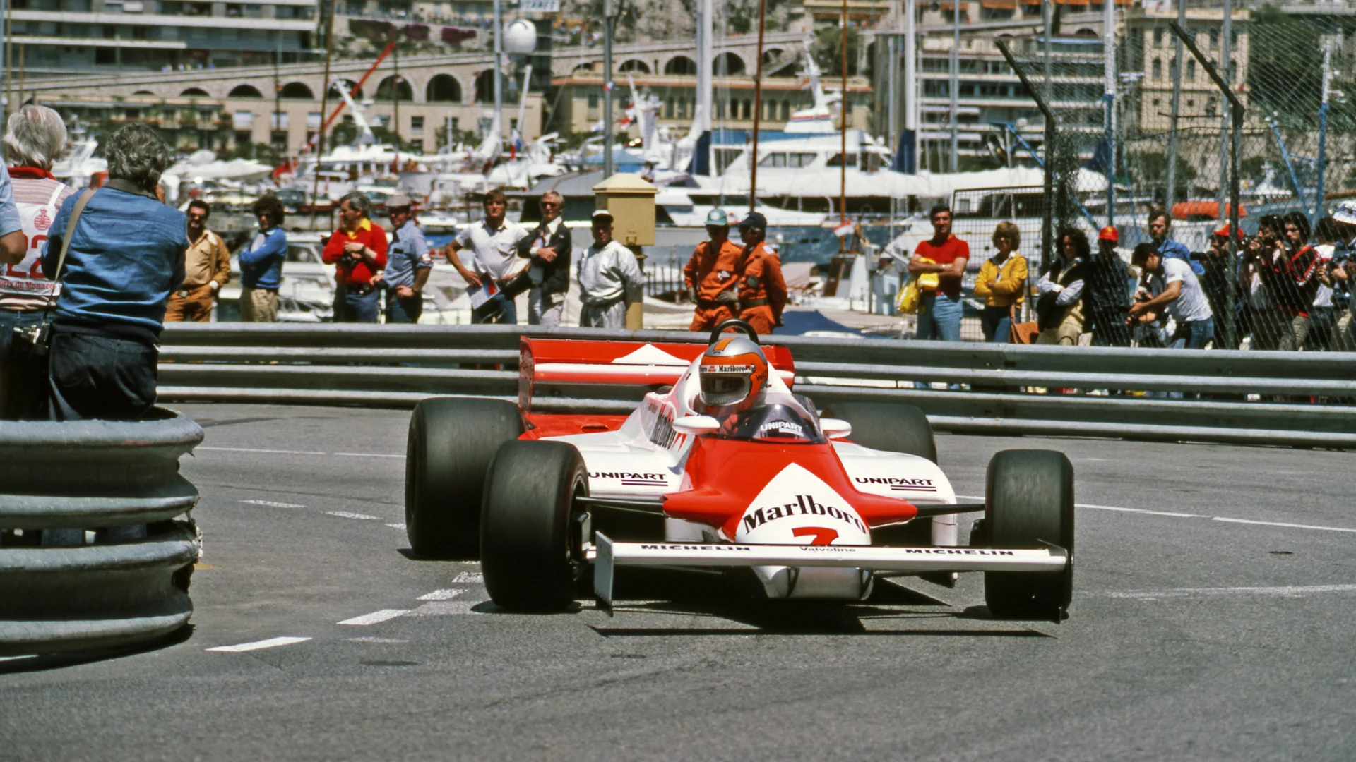 John Watson (GBR) McLaren MP4-1 retired from the race on lap 54 with a blown engine. Formula One