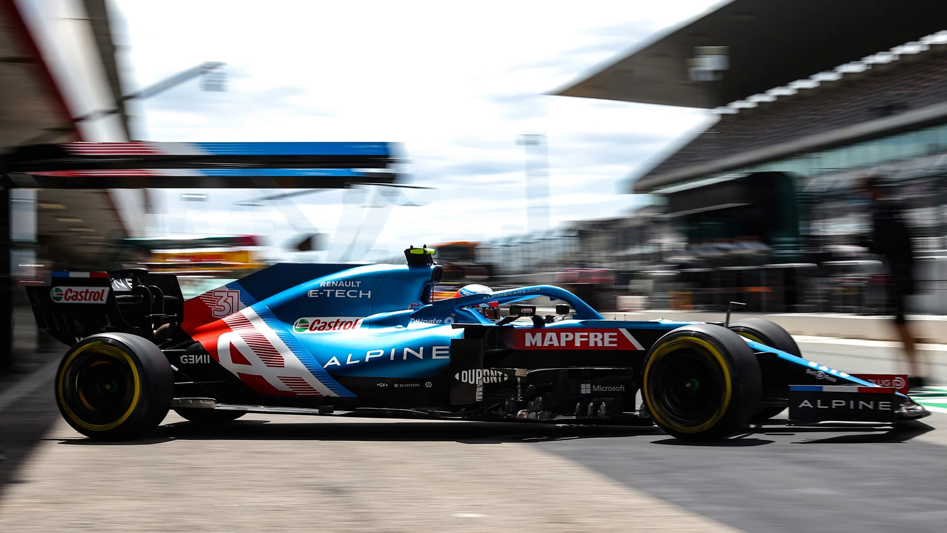 Esteban Ocon (FRA) Alpine F1 Team A521.
Portuguese Grand Prix, Saturday 1st May 2021. Portimao,