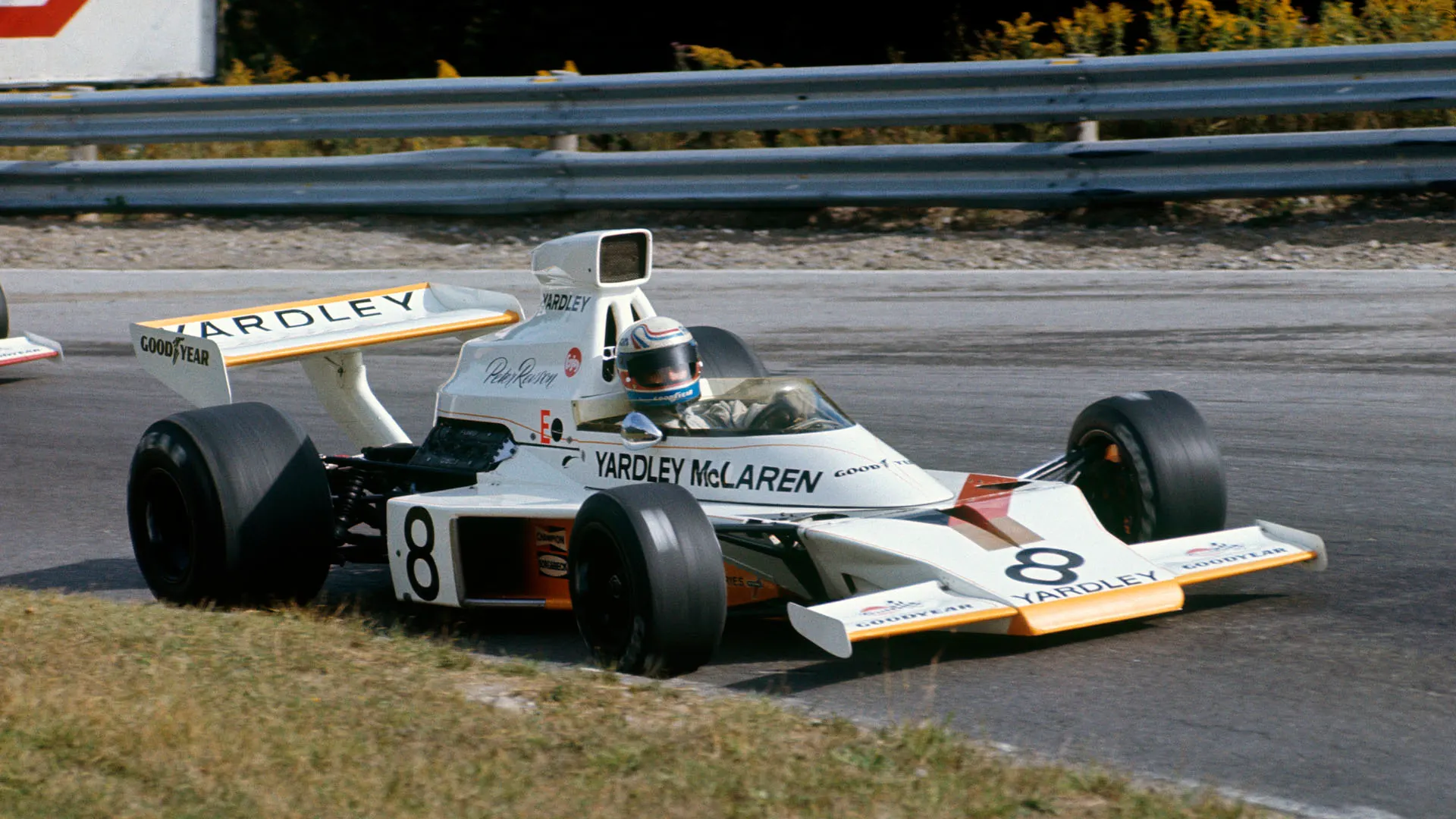 Mosport Park, Ontario, Canada. 
21-23 September 1973. 
Peter Revson (McLaren M23 Ford) 1st