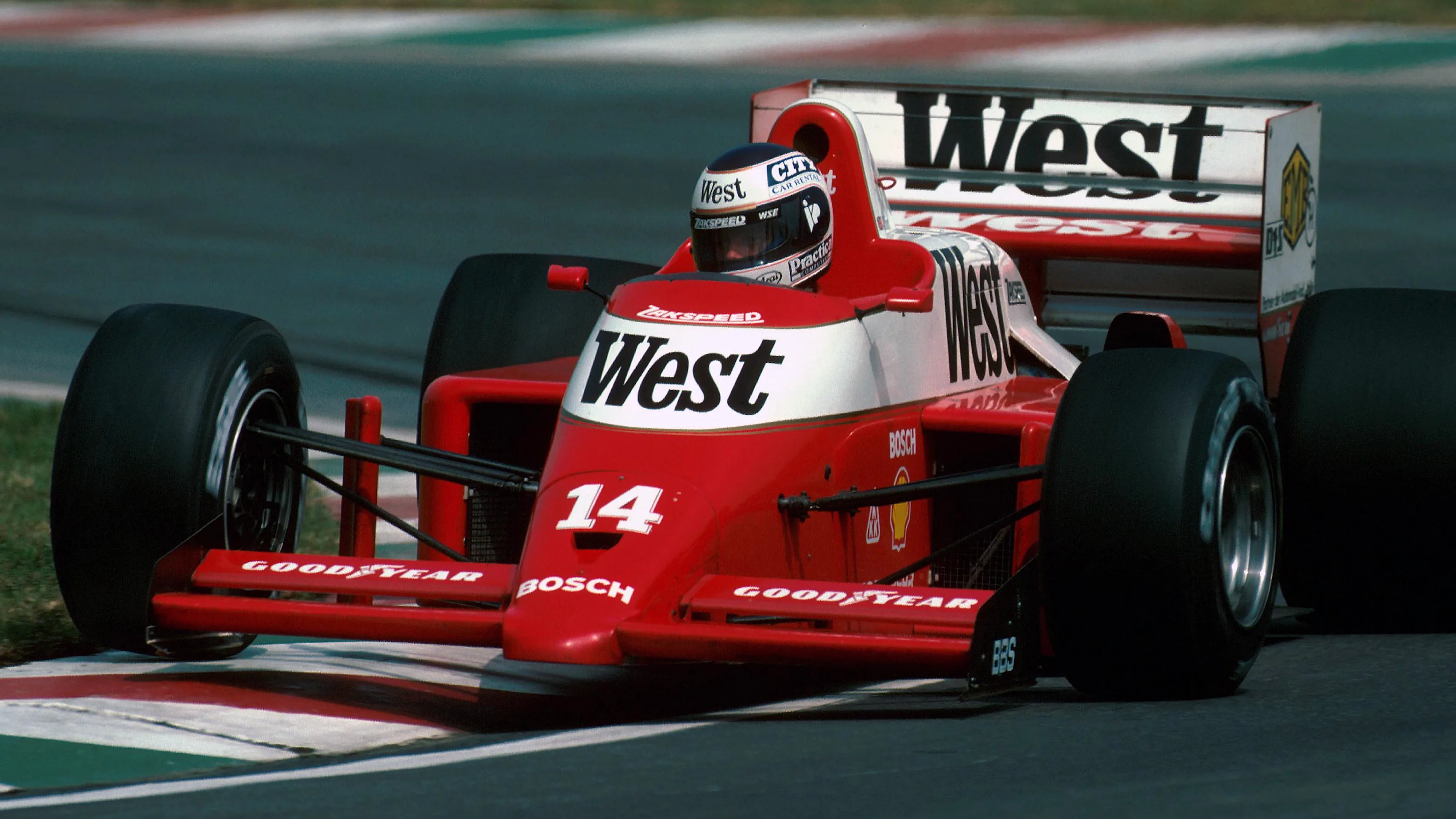 Jonathan Palmer (GBR) ZAKSPEED Zak 861. Mexican Grand Prix, Rd15, Mexico City, Mexico, 12 October