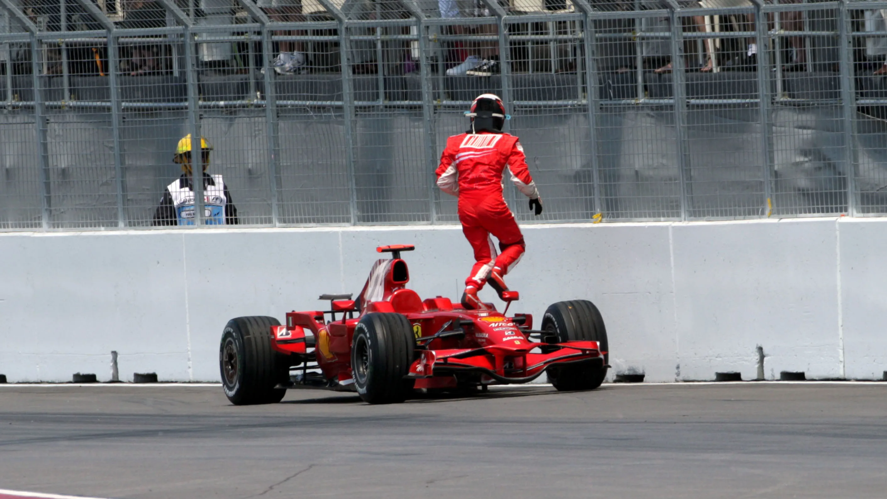 Kimi Raikkonen (FIN) Ferrari F2008 retires from the race. Formula One World Championship, Rd 7,