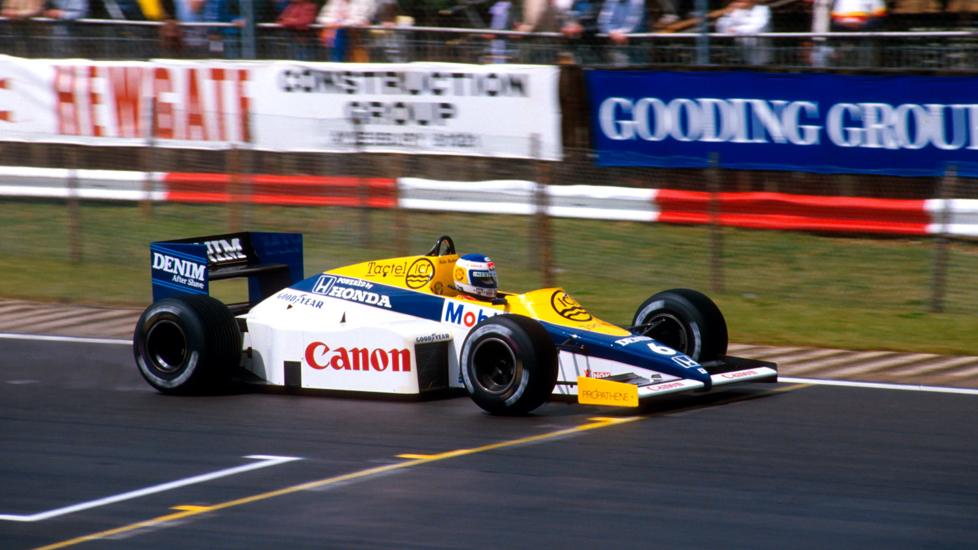 1985 British Grand Prix.\rSilverstone, England.\r19-21 July 1985.\rKeke Rosberg (Williams FW10