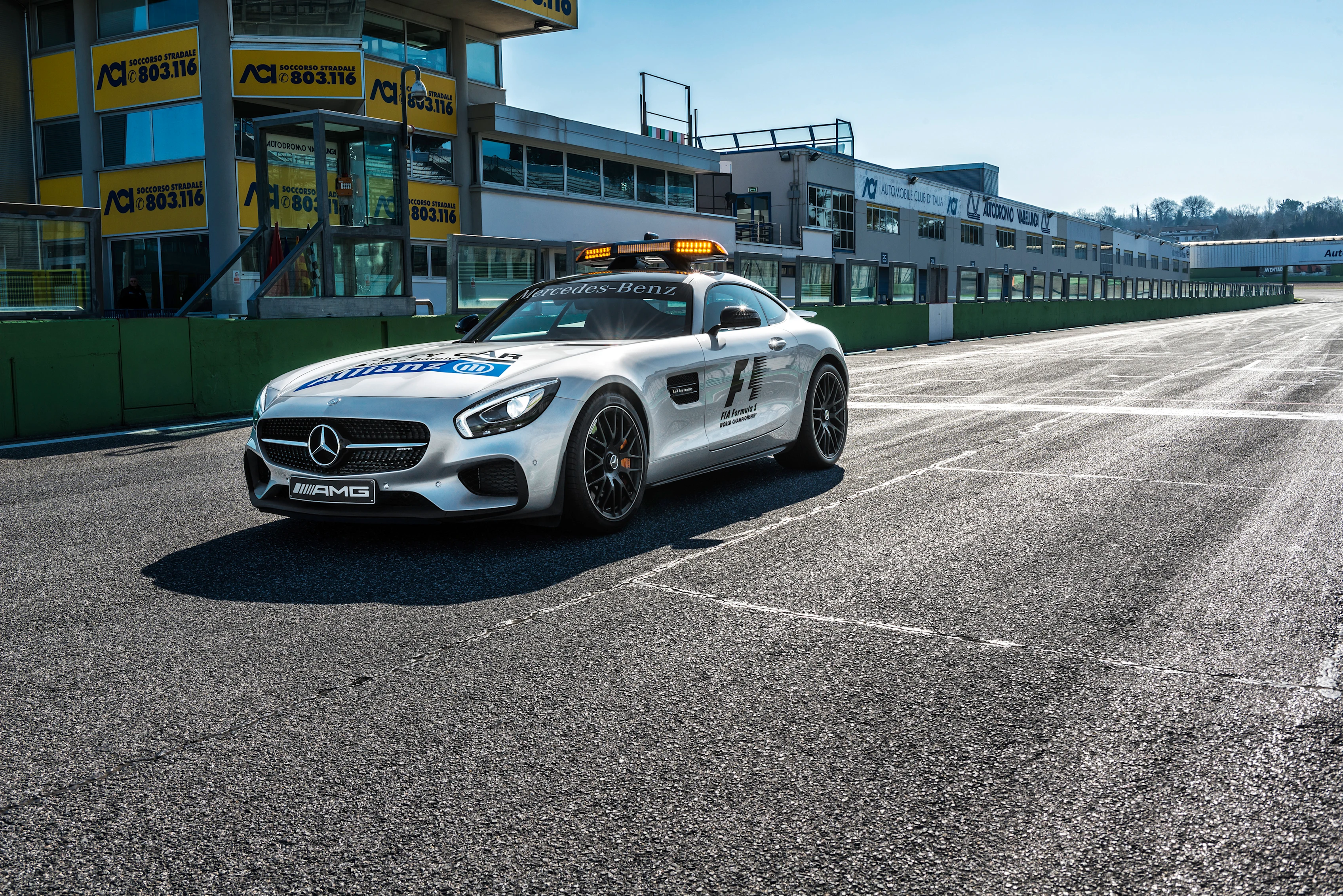 F1 racing's new Safety Car, the Mercedes-AMG GT S. © Mercedes AMG 