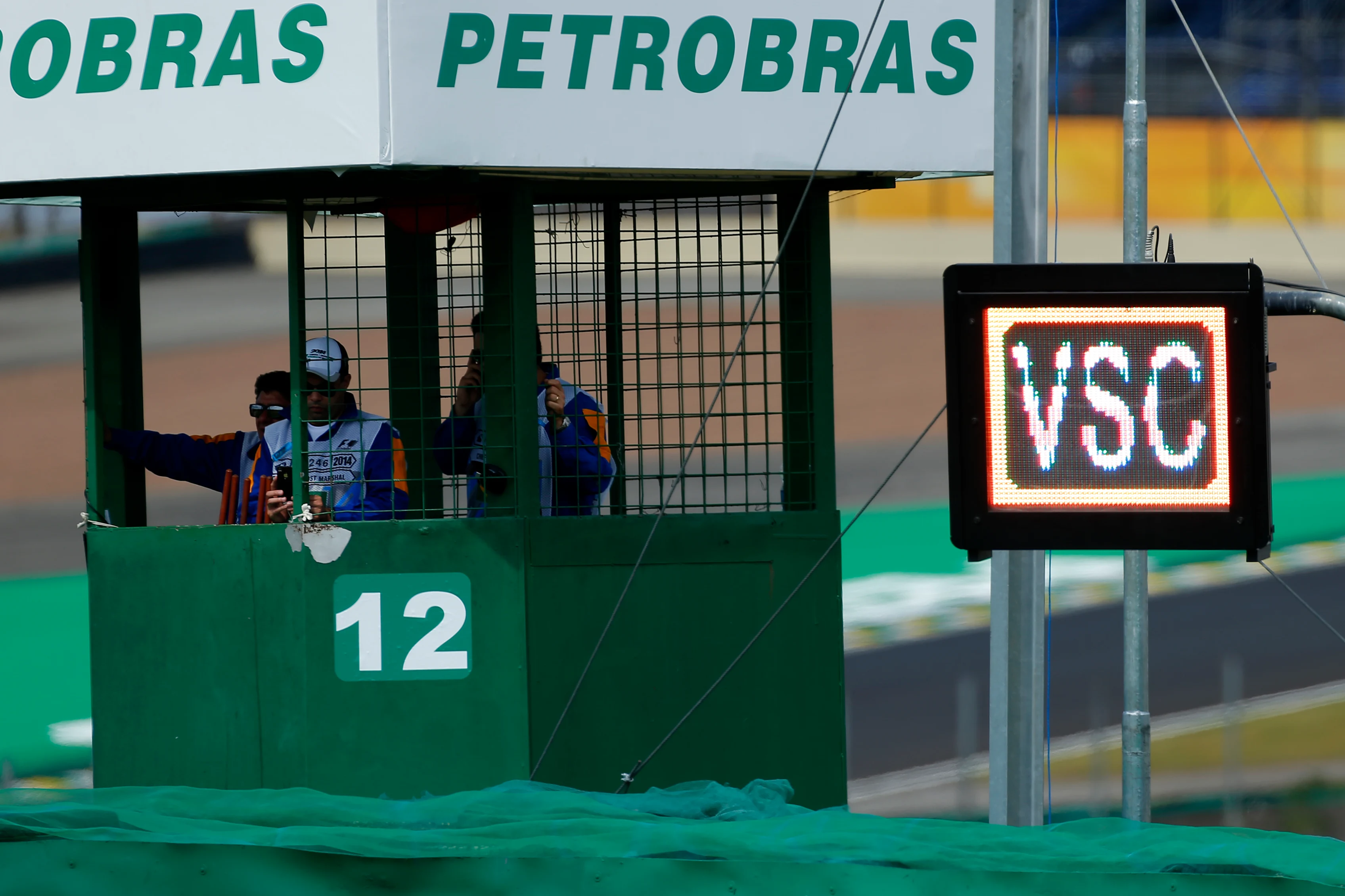 Electronic Virtual Safety Car board. Formula One World Championship, Rd18, Brazilian Grand Prix,