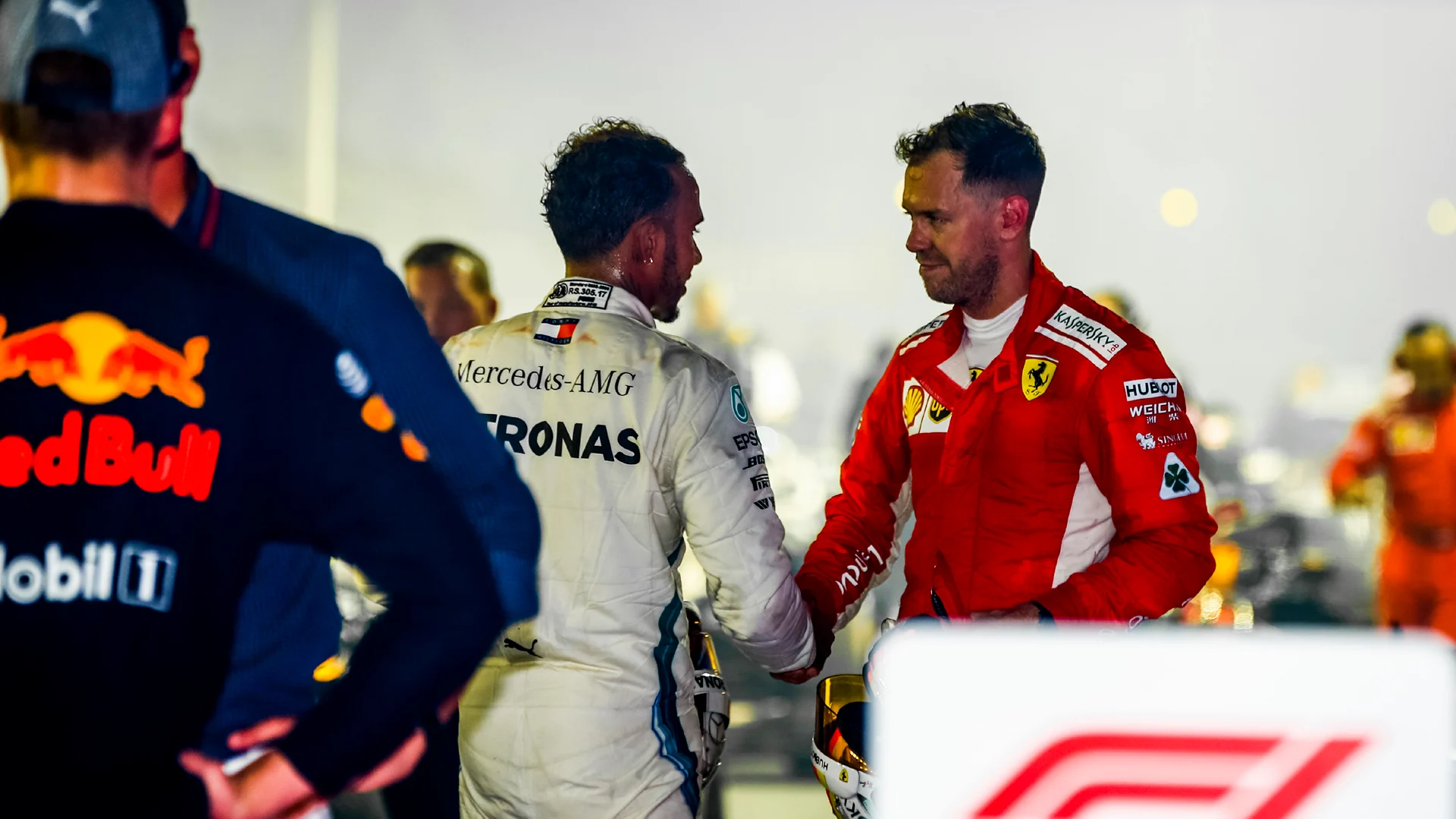SINGAPORE STREET CIRCUIT, SINGAPORE - SEPTEMBER 16: Sebastian Vettel, Ferrari, 3rd position,