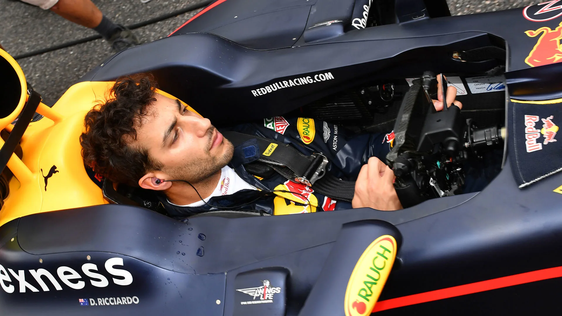 www.sutton-images.com  Daniel Ricciardo (AUS) Red Bull Racing RB12 on the grid at Formula One