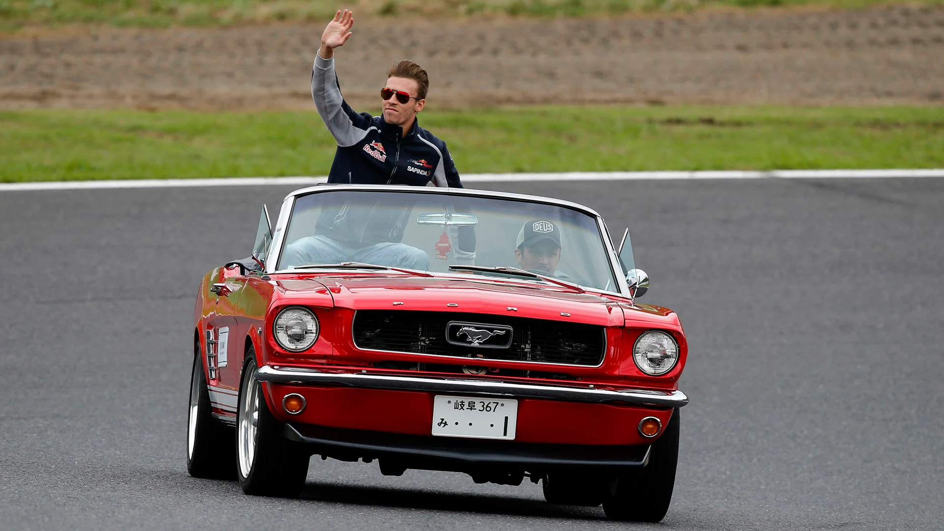 www.sutton-images.com  Daniil Kvyat (RUS) Scuderia Toro Rosso on the drivers parade at Formula