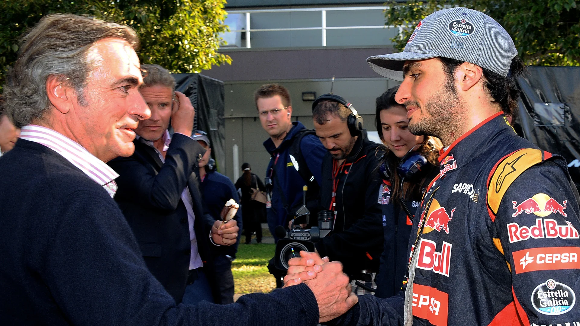 Carlos Sainz jr (ESP) Scuderia Toro Rosso with his Father Carlos Sainz (ESP) at Formula One World