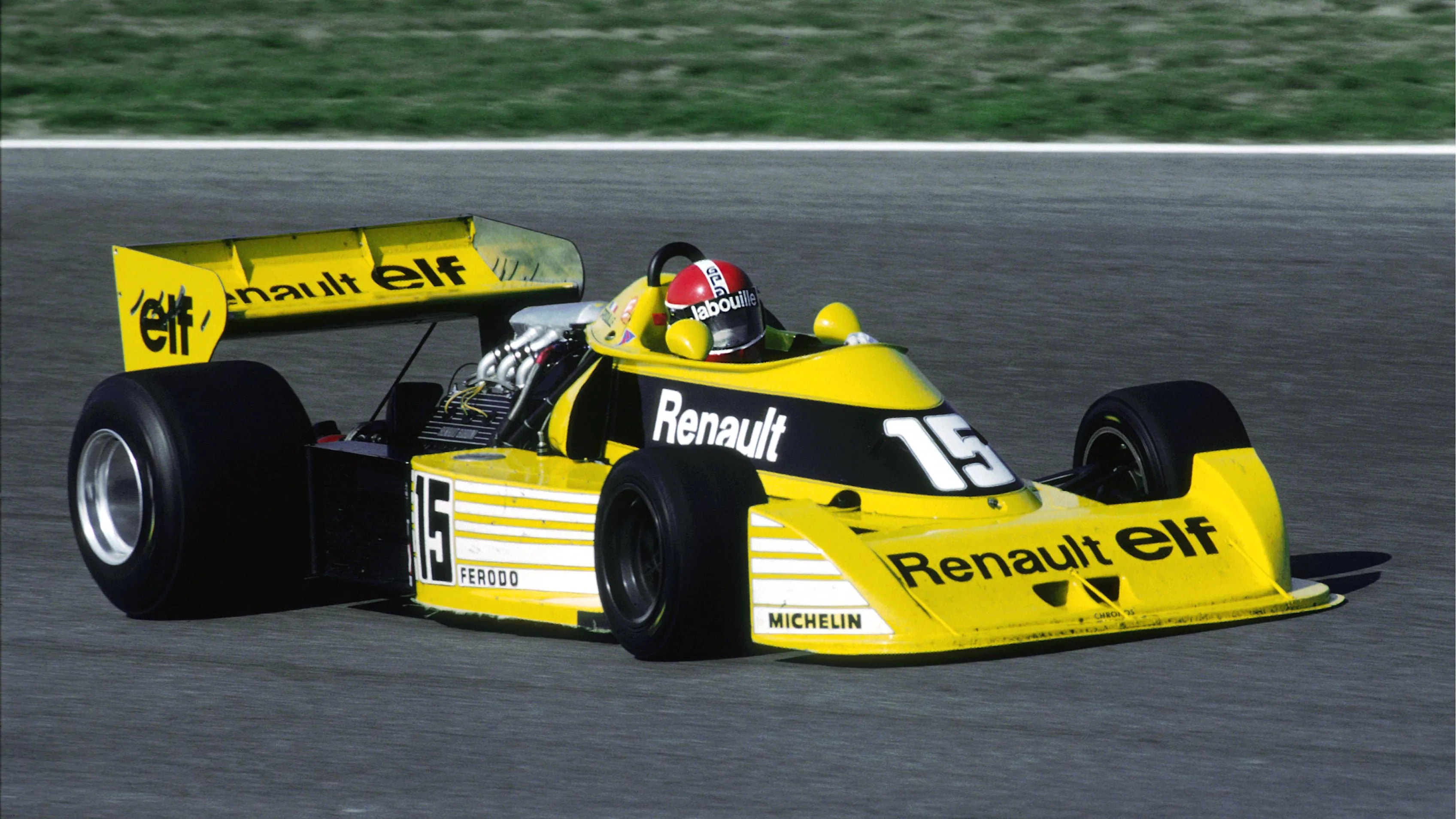Jean-Pierre Jabouille, turbocharged Renault RS01, ran strongly in the race before retiring on lap 40 with a broken rear suspension. Dutch Grand Prix, Rd 13, Zandvoort, 28 August 1977. © Sutton Motorsport Images
