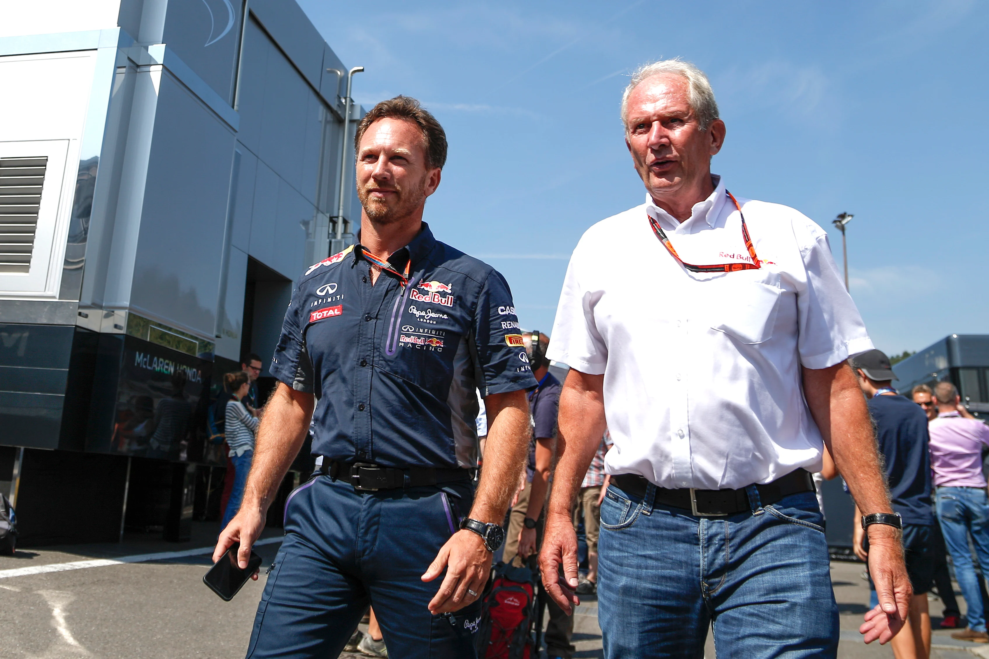 Christian Horner (GBR) Red Bull Racing Team Principal and Dr Helmut Marko (AUT) Red Bull Motorsport
