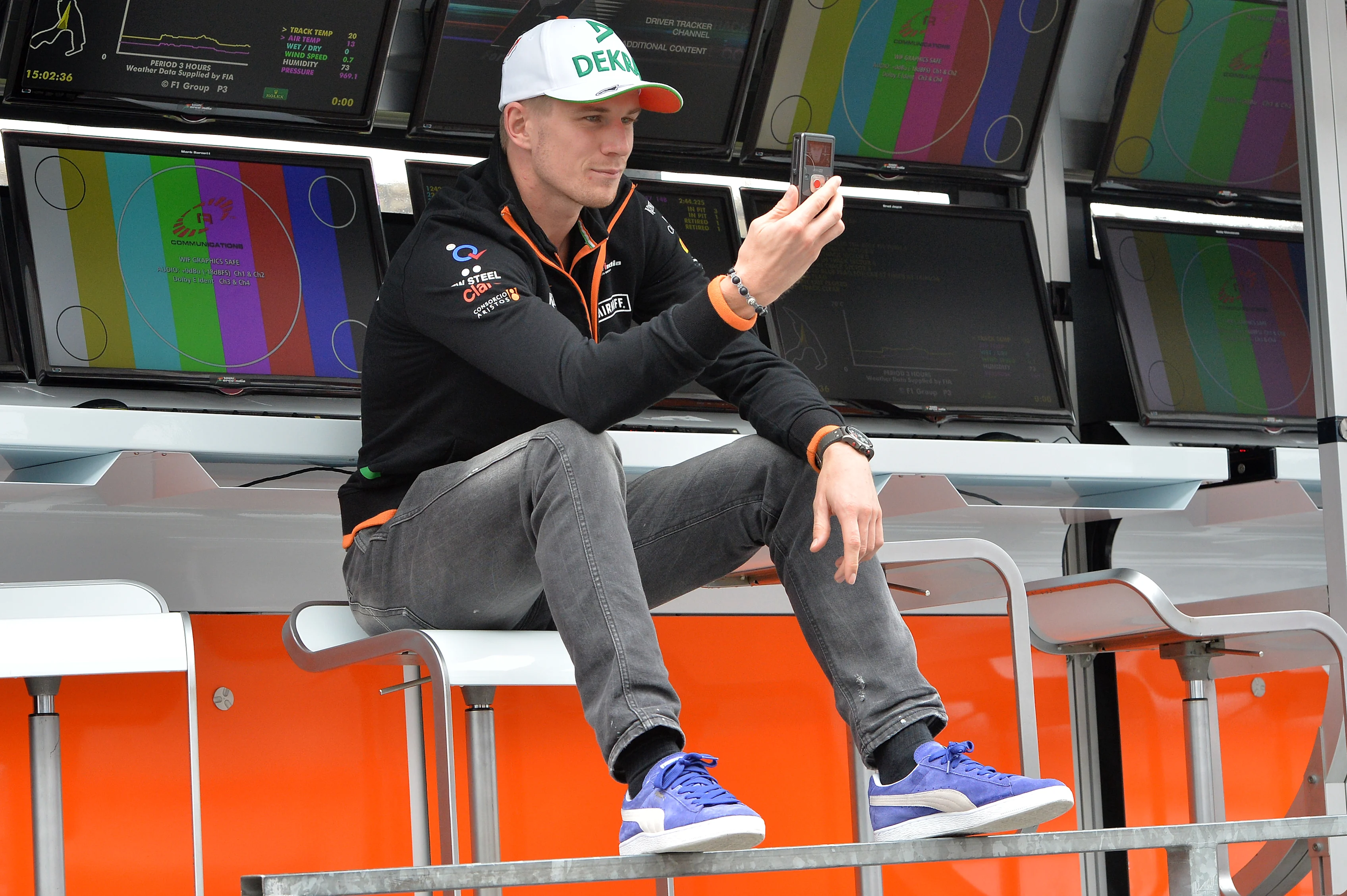 Nico Hulkenberg (GER) Force India F1.
Formula One World Championship, Rd12, Belgian Grand Prix, Preparations, Spa-Francorchamps, Belgium, Thursday 21 August 2014. © Sutton Motorsport Images