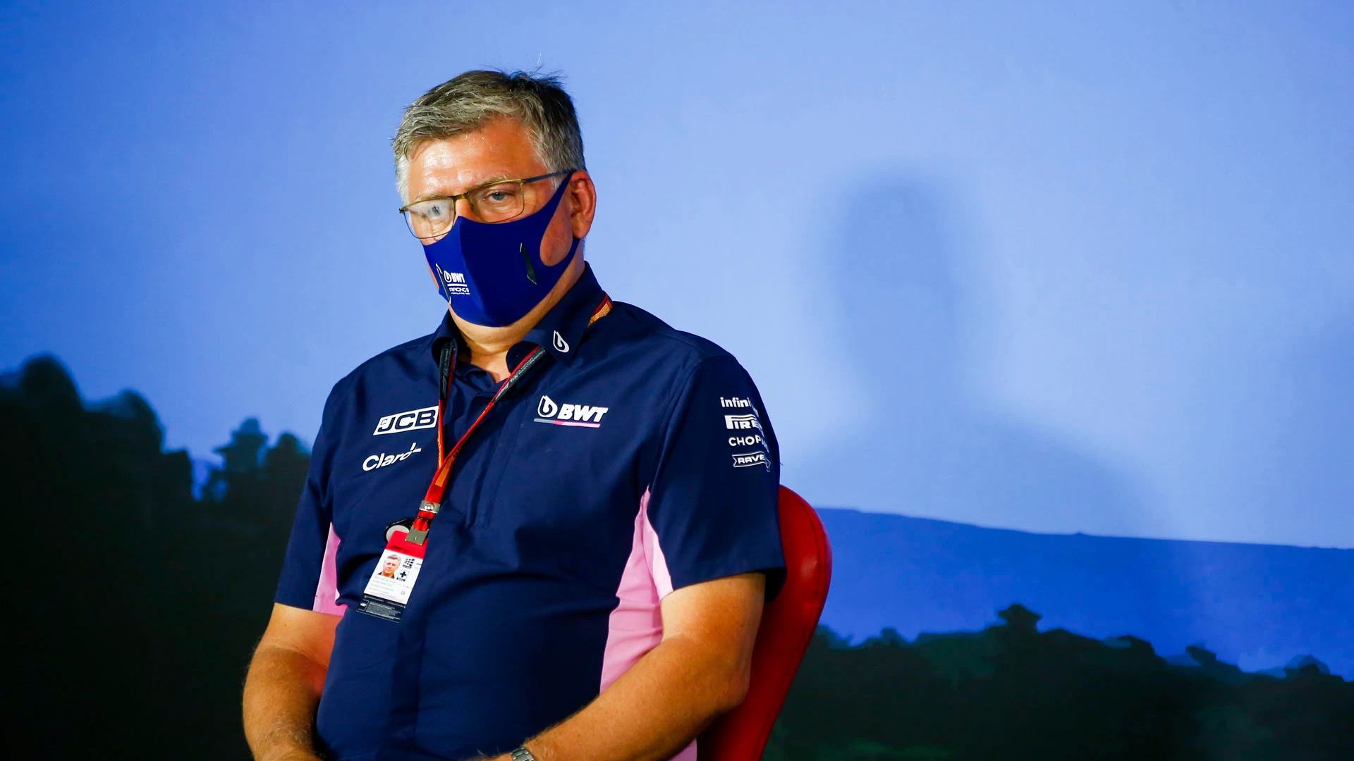 Otmar Szafnauer, Team Principal and CEO, Racing Point in the press conference 