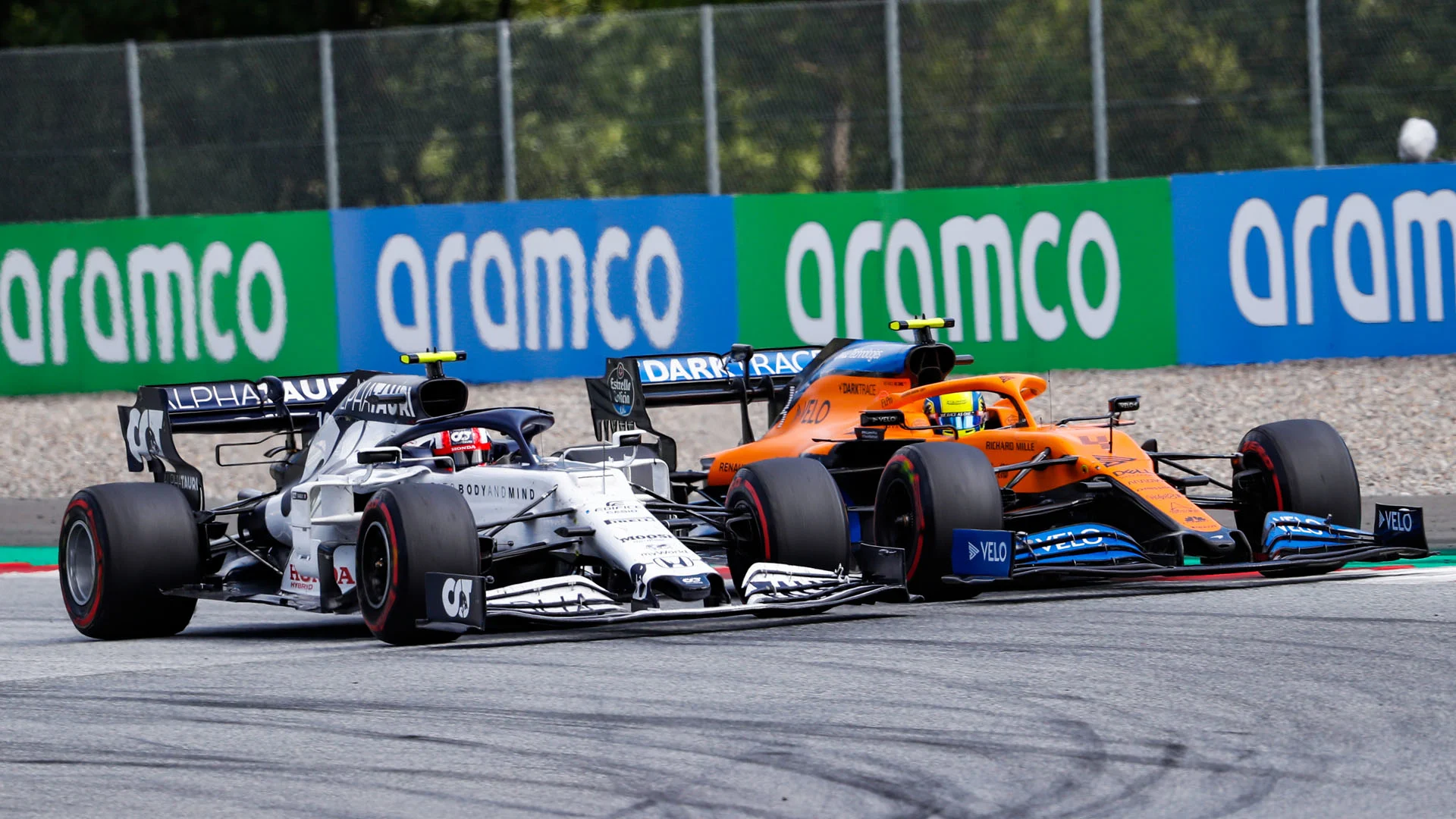 10 GASLY Pierre (fra), Scuderia AlphaTauri Honda AT01, 04 NORRIS Lando (gbr), McLaren Renault F1 MCL35, action during the Formula 1 Pirelli Grosser Preis der Steiermark 2020, Styrian Grand Prix from July 10 to 12, 2020 on the Red Bull Ring, in Spielberg, Austria - Photo Antonin Vincent / DPPI