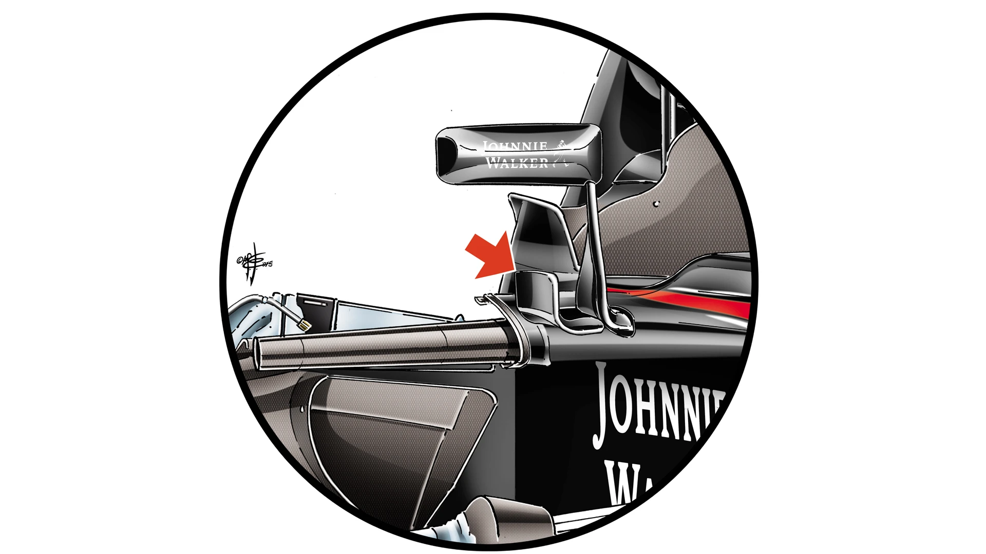 McLaren MP4-30 - mirror fin