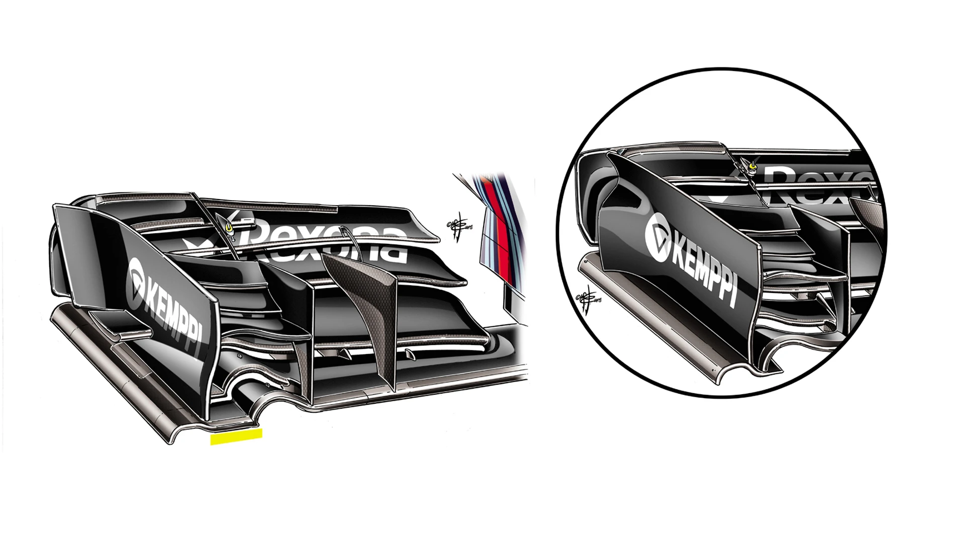Williams FW37 - revised front wing