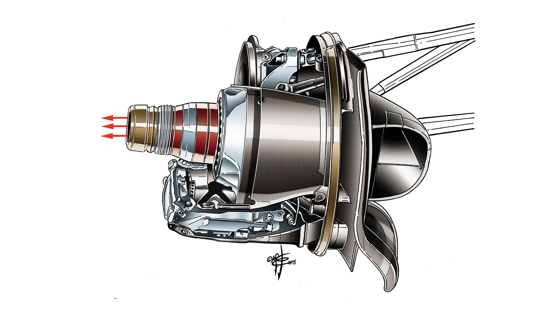 Red Bull RB11 – blown front axle