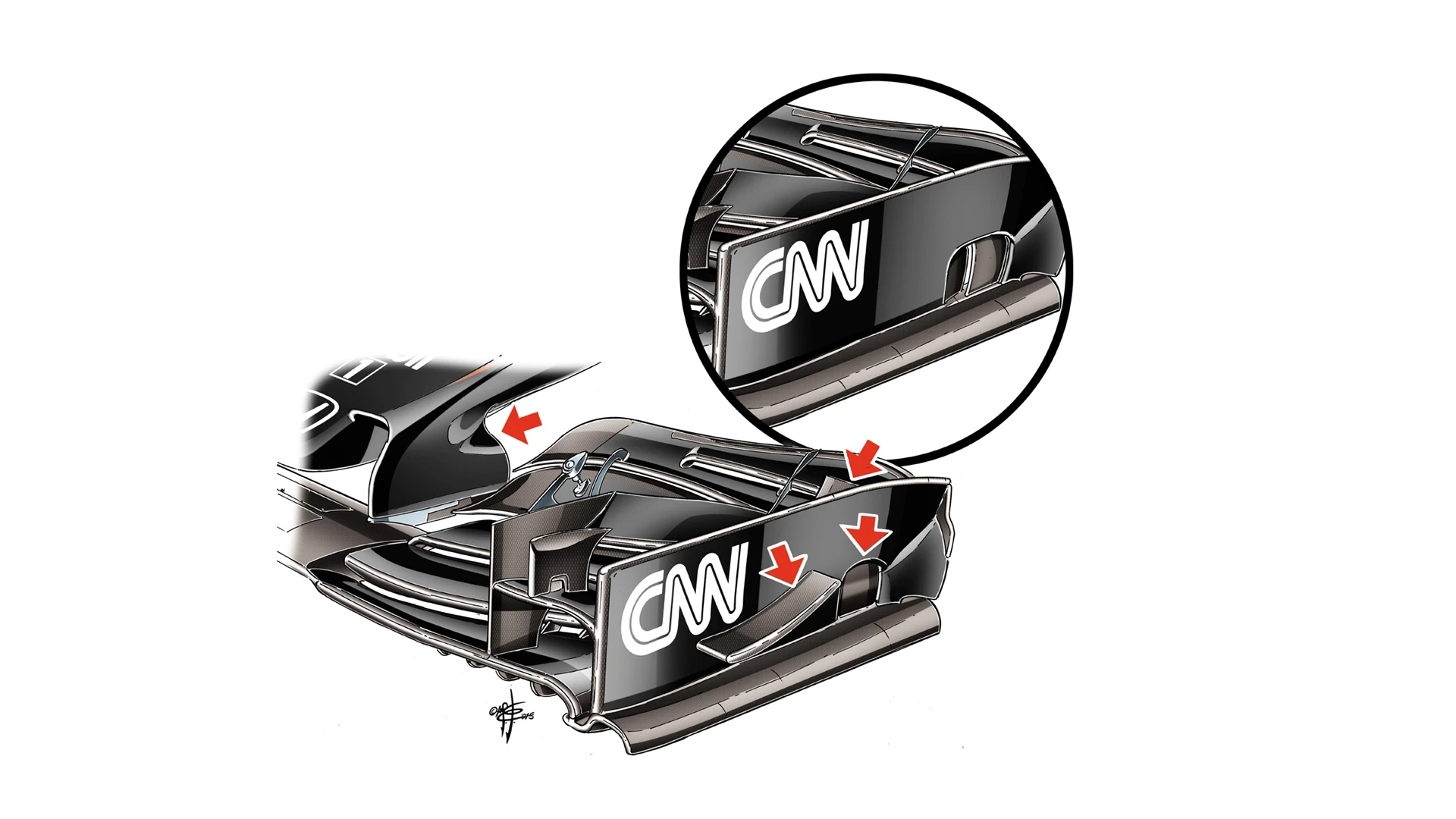 McLaren MP4-30 - front wing updates