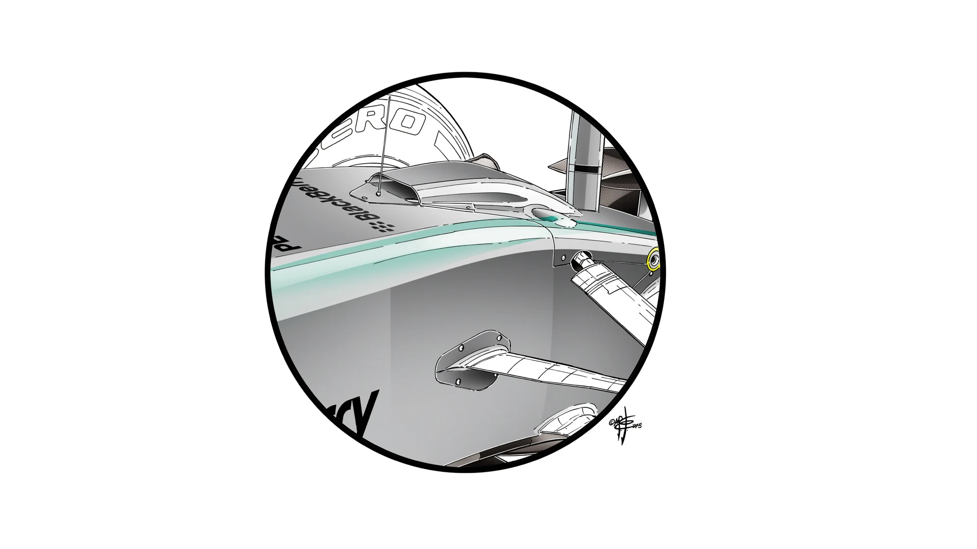 Mercedes F1 W06 Hybrid - mystery 'S-duct'