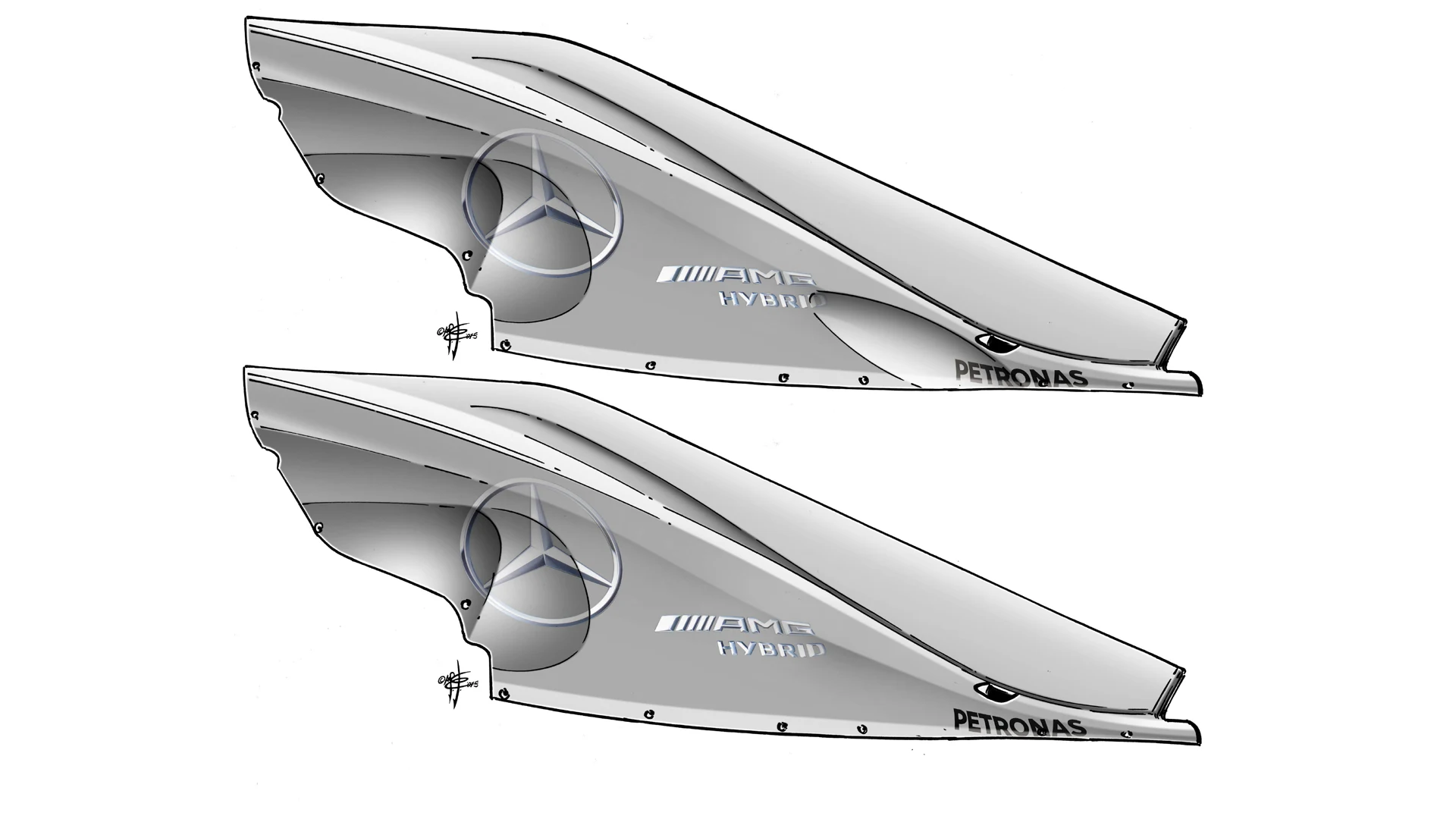 Mercedes F1 W06 Hybrid - Montreal engine cover