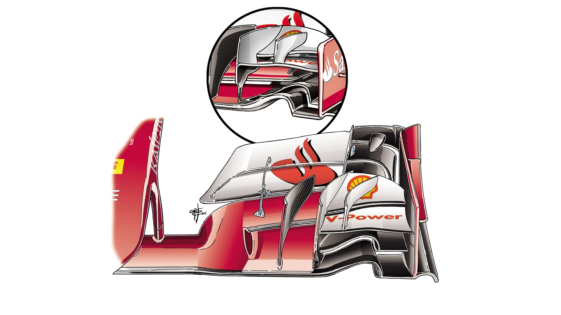 Ferrari SF15-T - high-speed front wing
