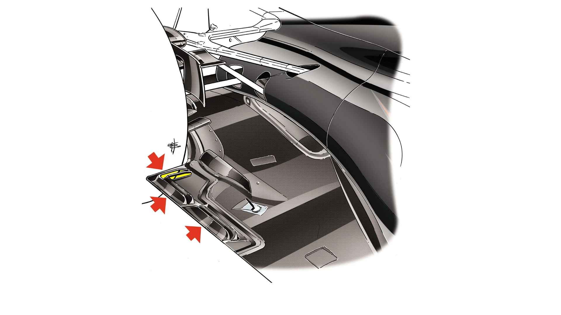 McLaren MP4-30 - stepped floor