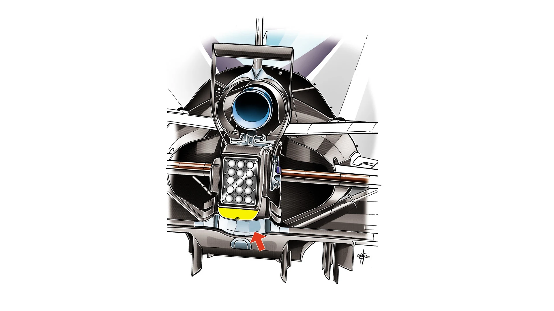 Williams FW37 - revised rear diffuser