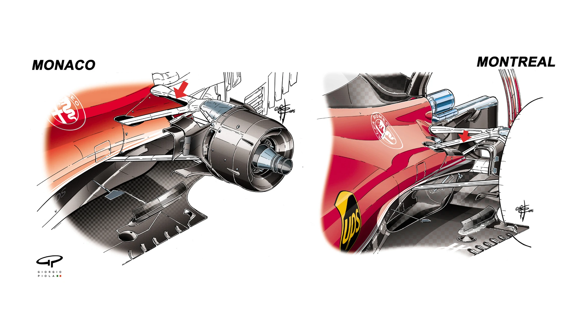 Ferrari SF16-H - Montreal engine cover