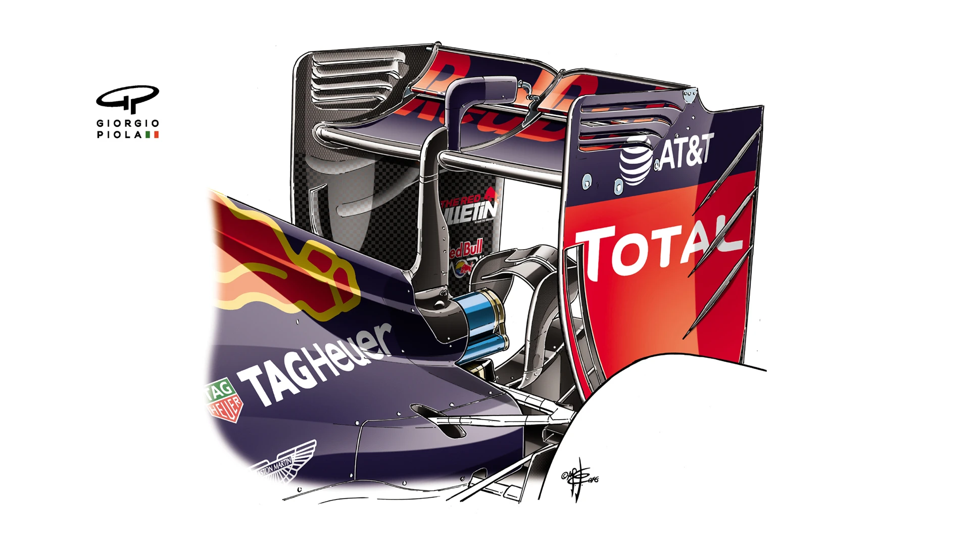 Red Bull RB12 - Hungary rear wing