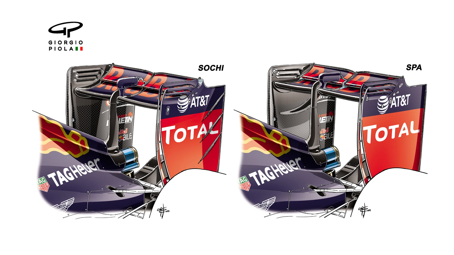 Red Bull RB12 - Spa rear wing