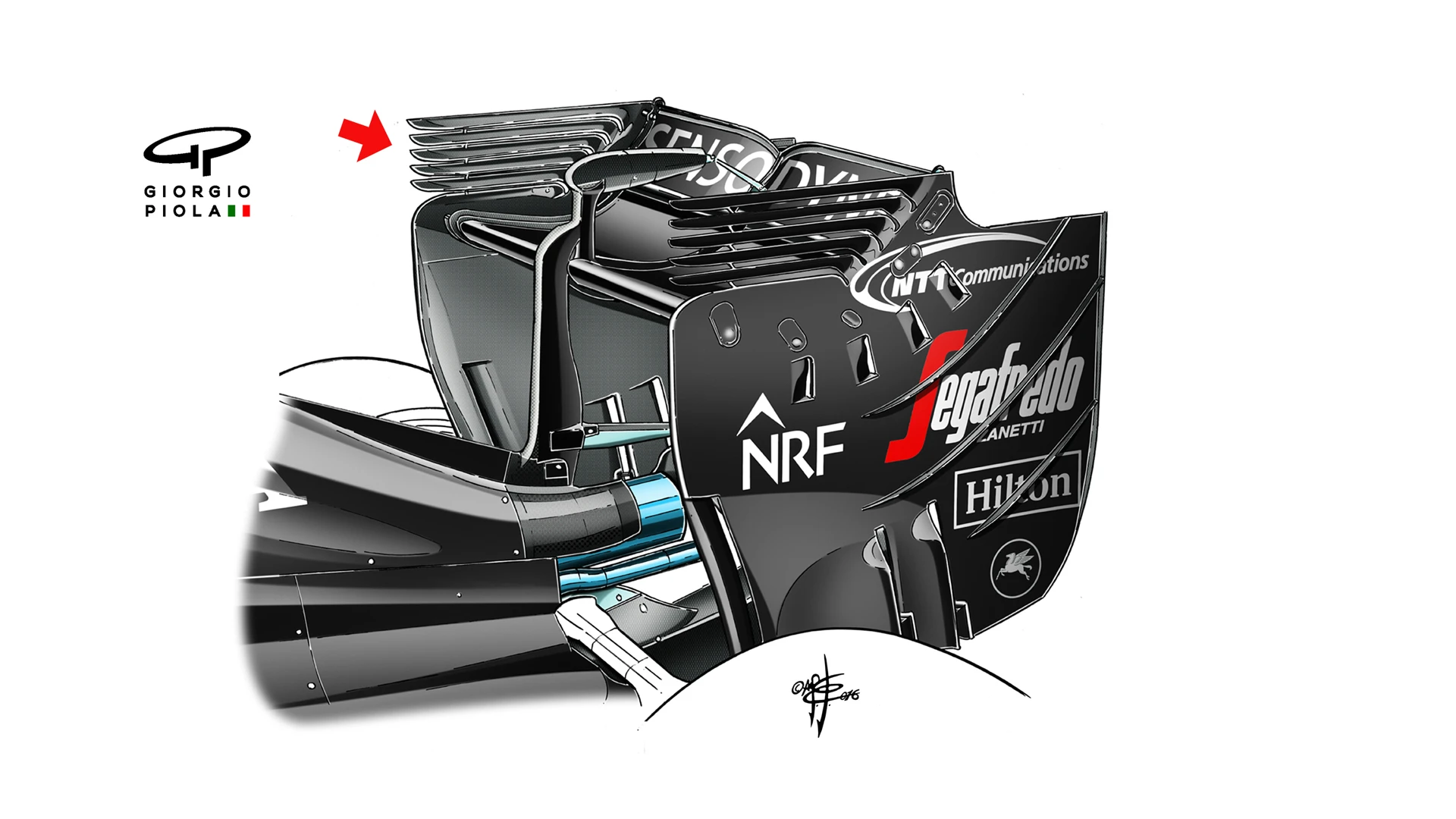 McLaren MP4-31 - Malaysia rear wing