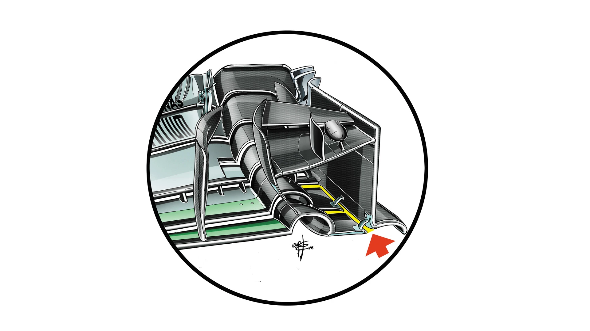 Mercedes F1 W07 Hybrid - 2017 front wing study