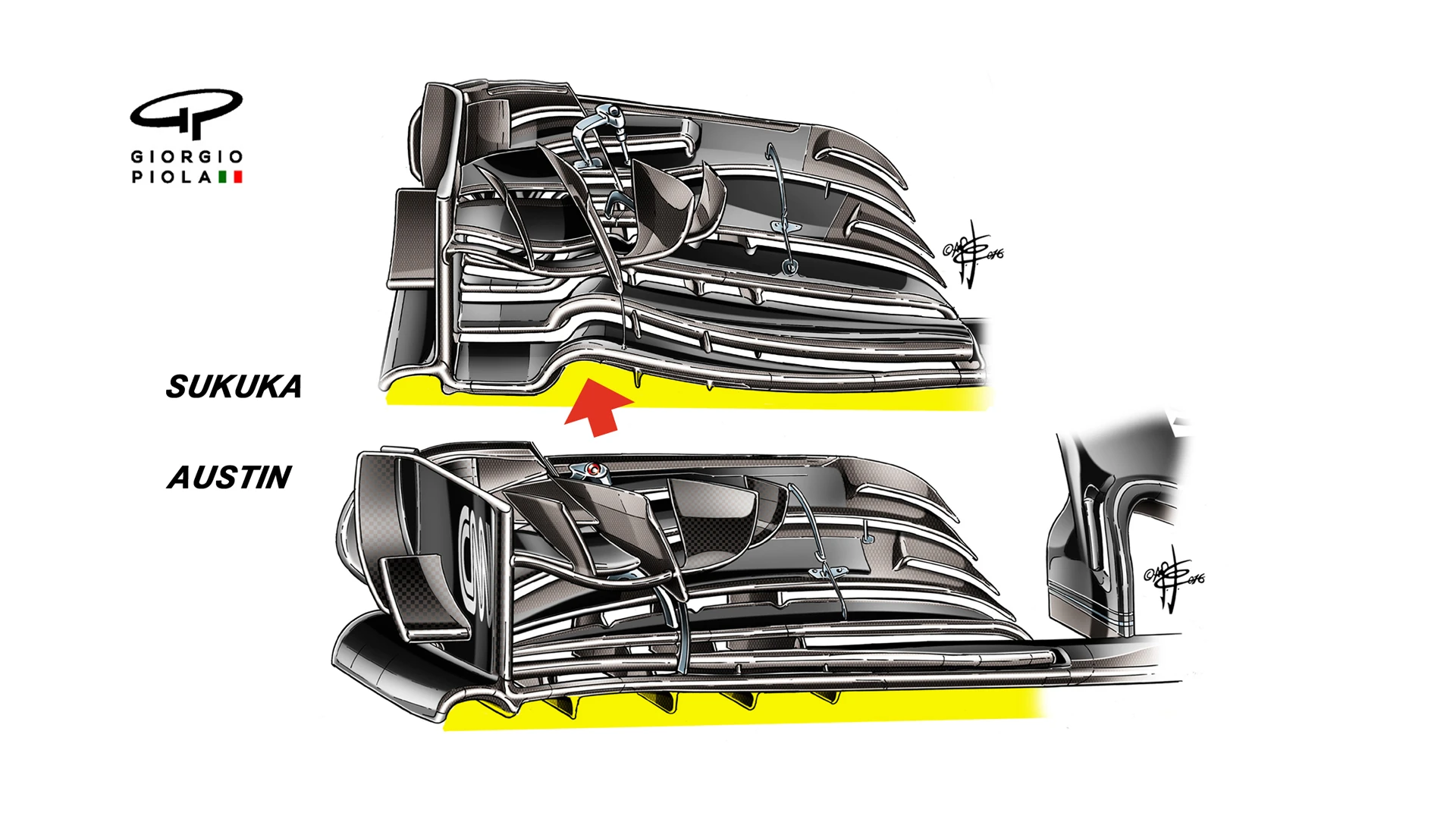 McLaren MP4-31 - Austin front wing