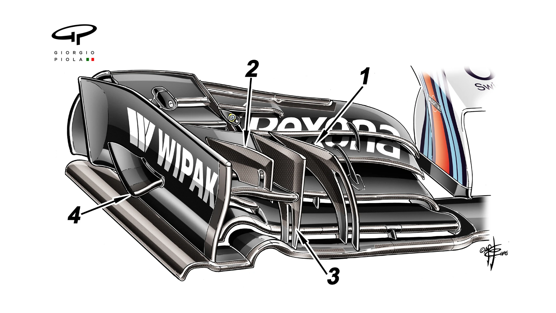 Williams FW38 - Austria front wing