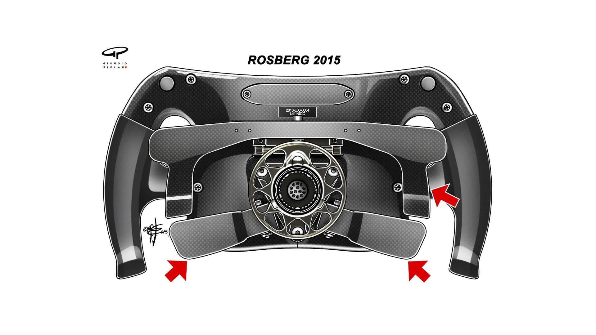 Nico Rosberg 2015 steering wheel