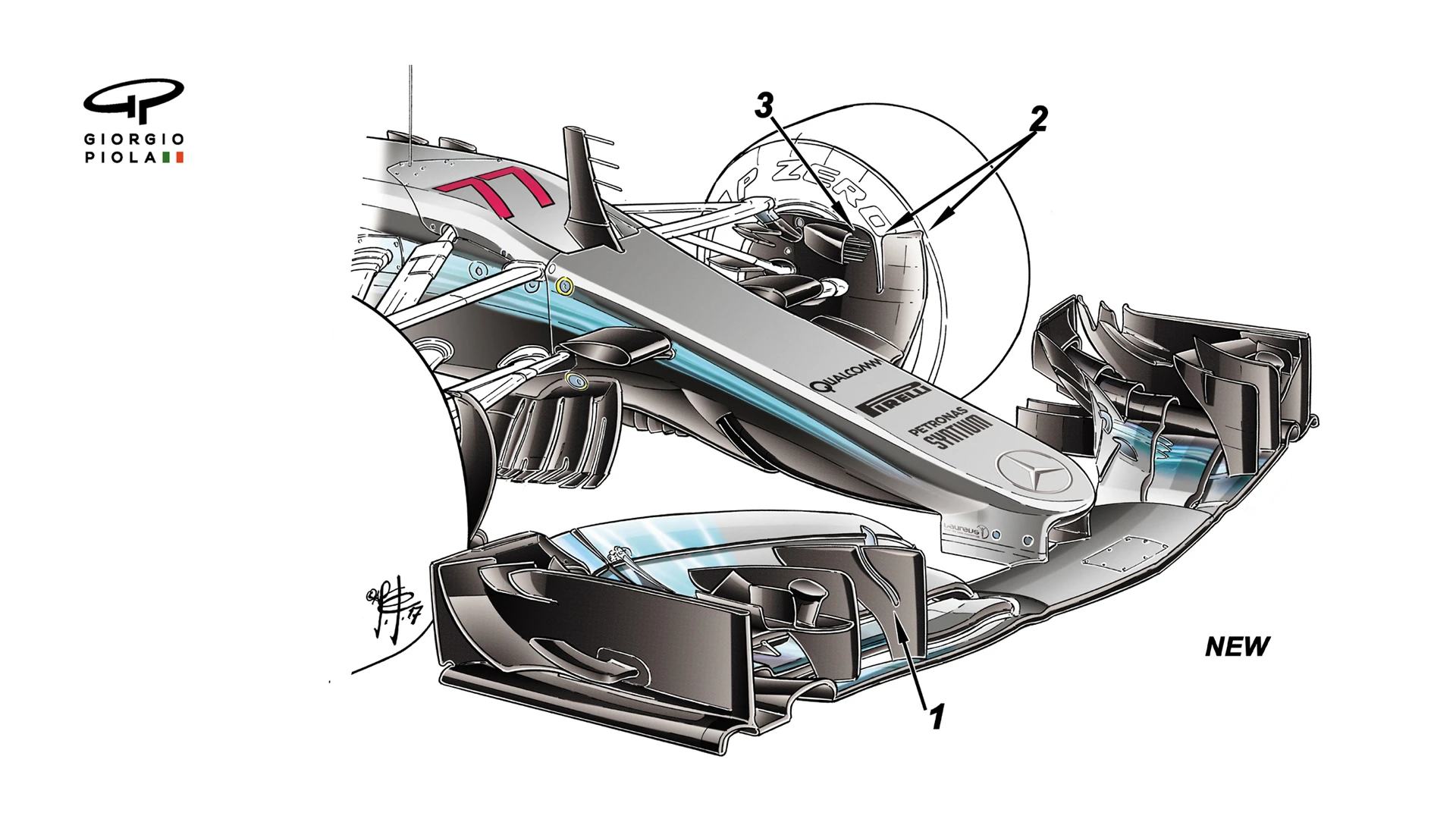 022-017 MERCEDES NEW F  WING